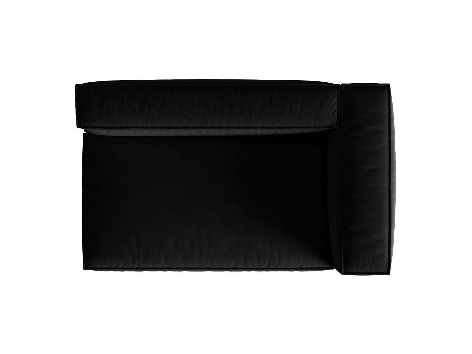 Nuria Velour Modular Sofa rechts 3 Sitzer in Black präsentiert im Onlineshop von KAQTU Design AG. Modulares Sofa ist von Micadoni