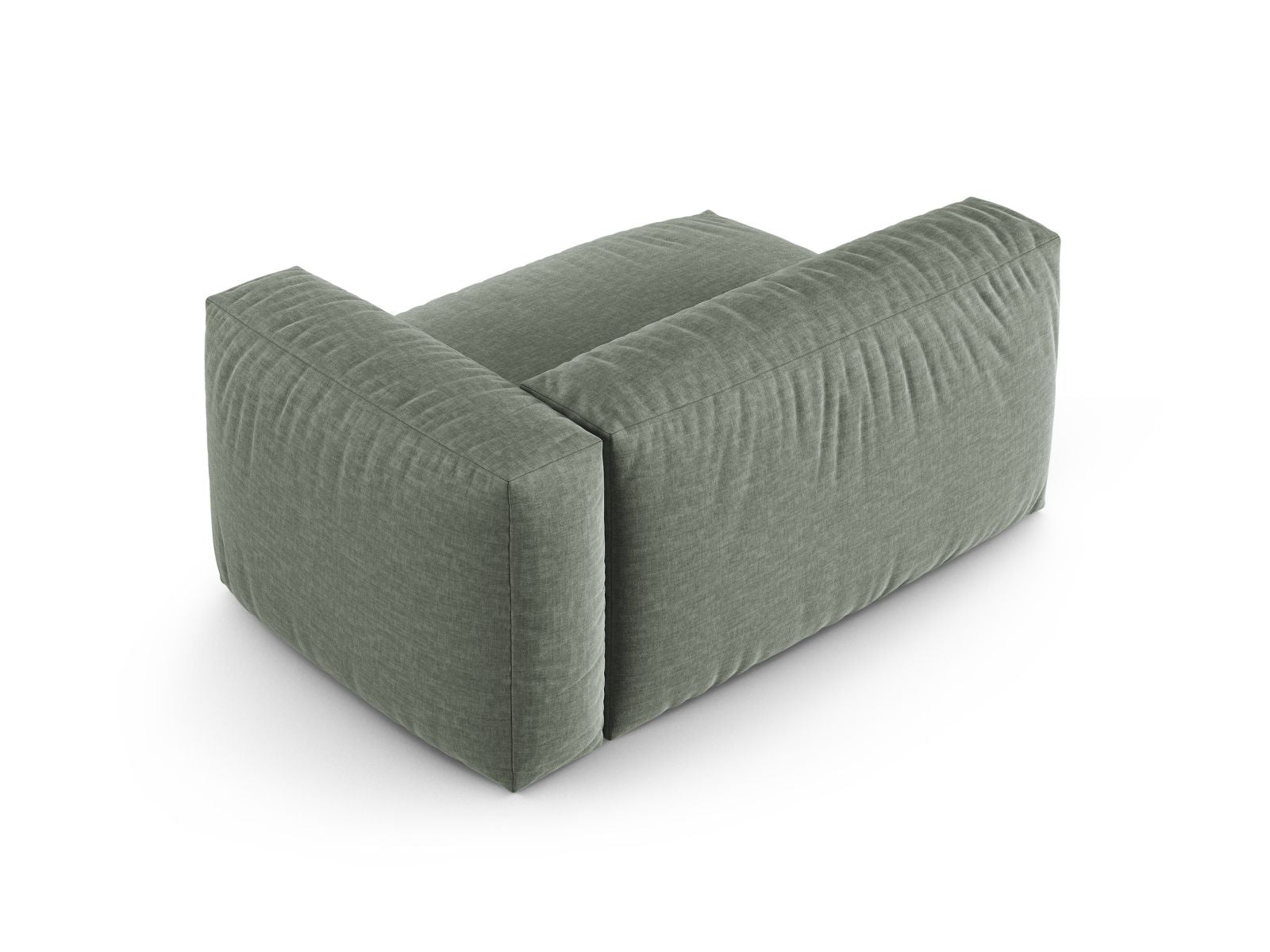 Elegantes XL Doppelsitz-Sofa Martina in Moss Green-Boston, ideal für stilvolle Wohnräume. Modulares Design von Micadoni für individuelle Anpassung.