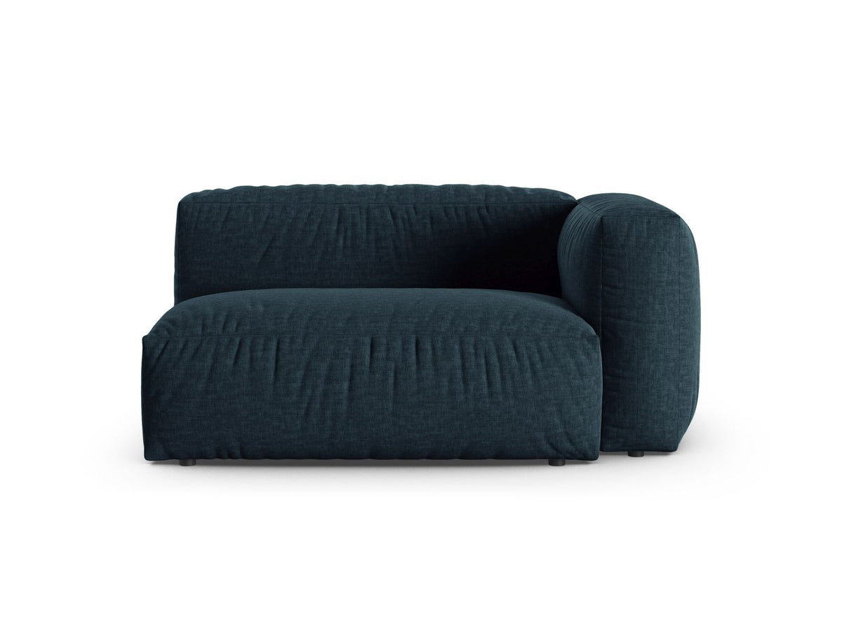 Martina Sofamodul Zweisitzer rechts XL-Tiefe von Micadoni in Moss Green-Boston Stoff, Massivholzrahmen, schwarze Kunststoffbeine, rechte Ausrichtung