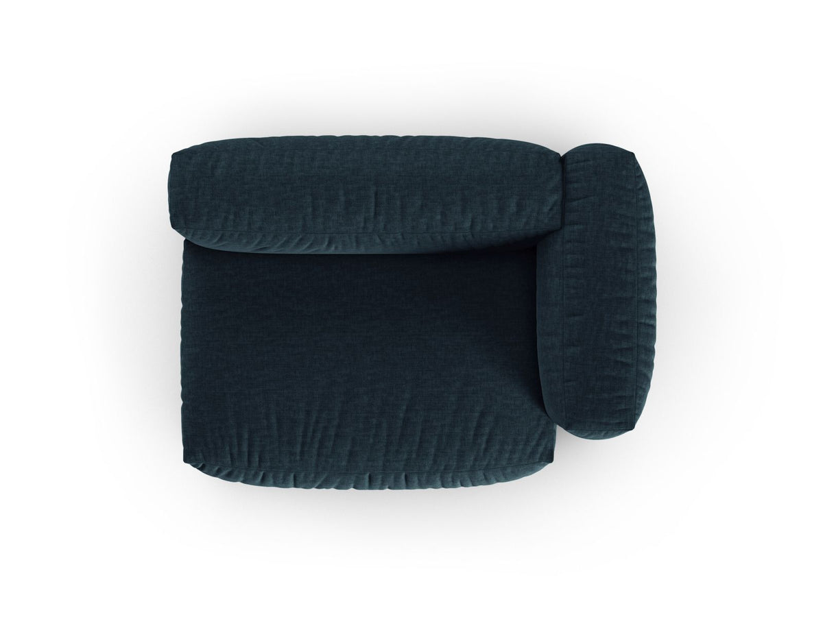 Martina Sofamodul Zweisitzer rechts XL-Tiefe von Micadoni in Moss Green-Boston Stoff, Massivholzrahmen, schwarze Kunststoffbeine, rechte Ausrichtung