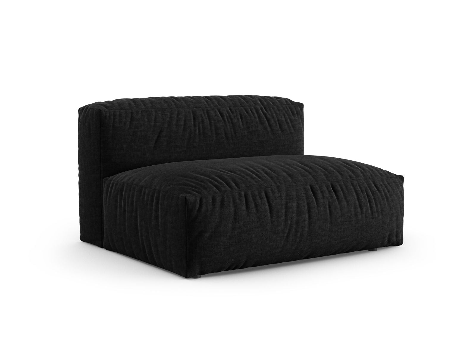 Elegantes XL Doppelsitz-Sofa Martina in Schwarz, ideal für moderne Wohnräume. Teil der modularen Sofa-Kollektion von Micadoni.