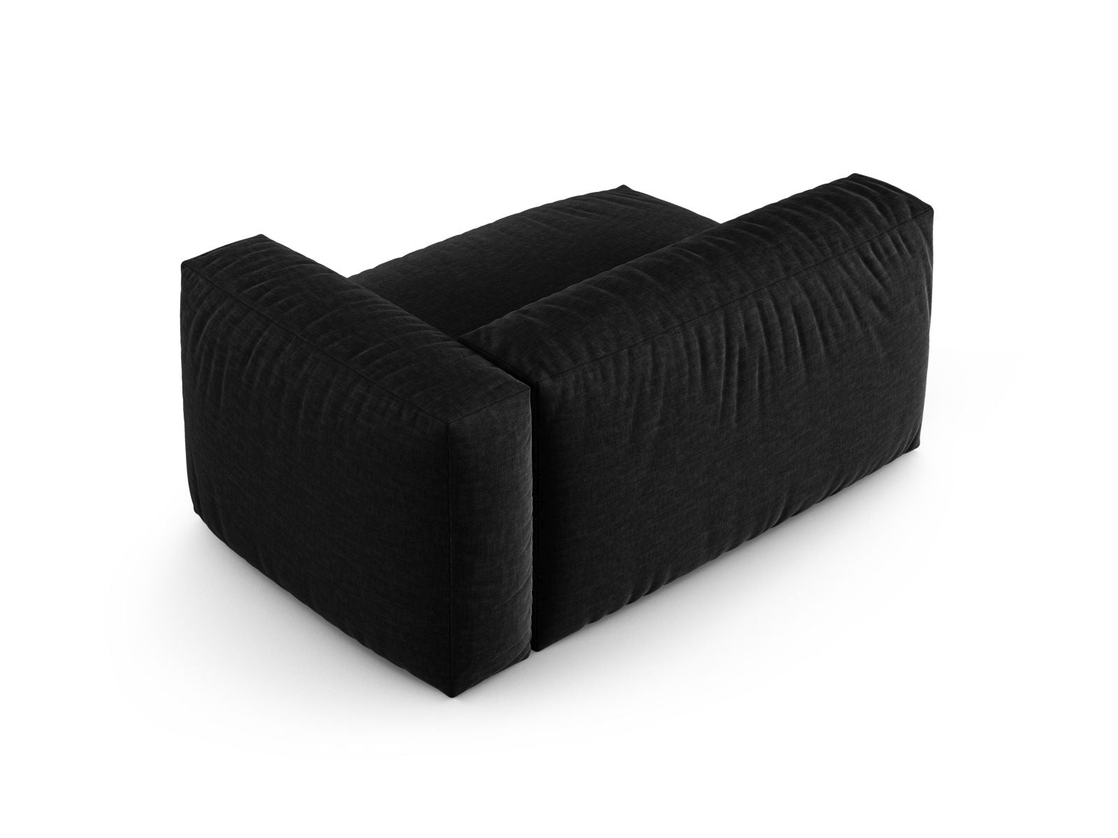 Elegantes XL Doppelsitz-Sofa Martina in Schwarz, ideal für moderne Wohnräume. Modular und anpassbar für individuelle Gestaltungsmöglichkeiten.
