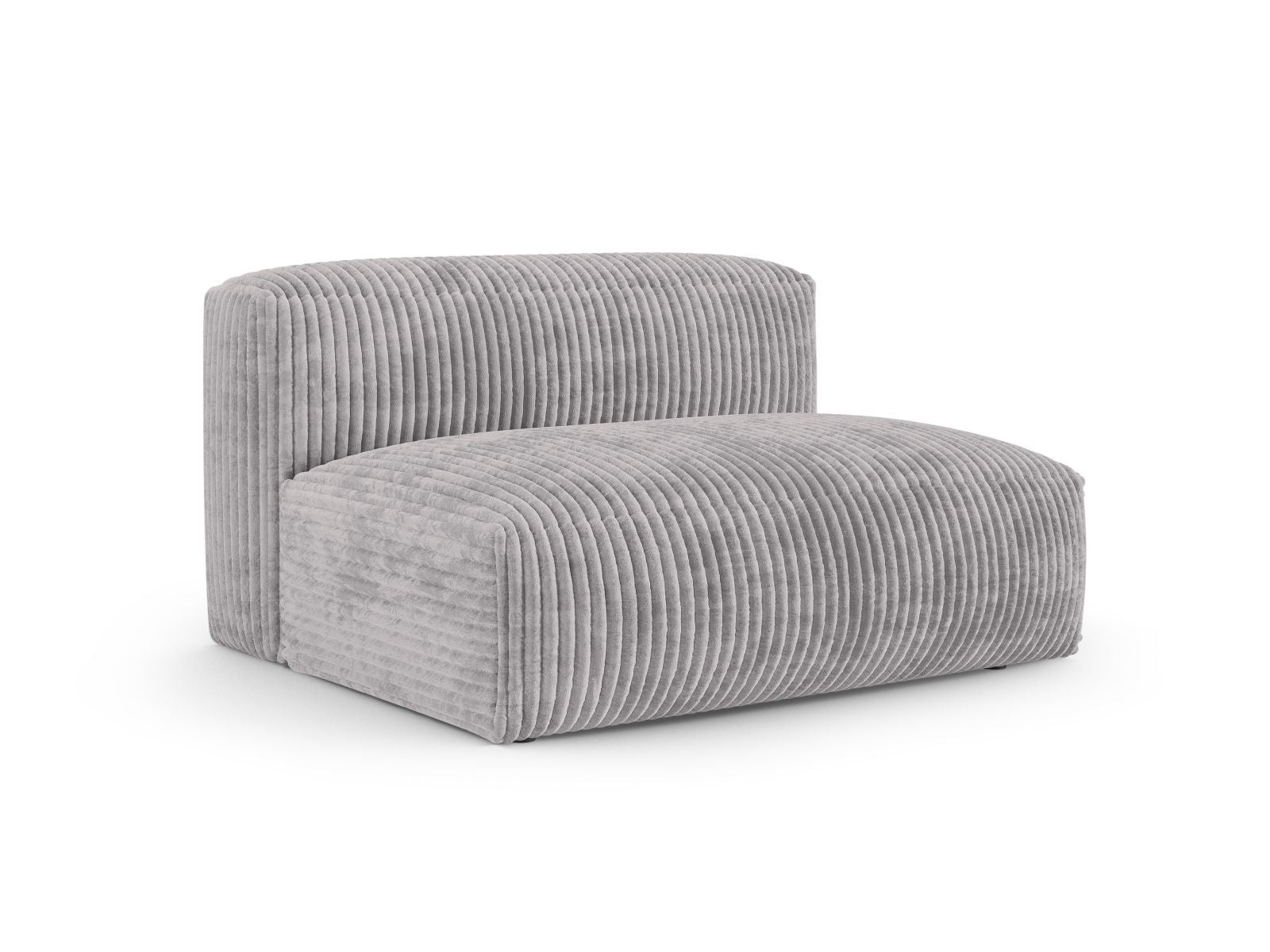Elegantes XL Doppelsitz-Sofa rechts Martina in hellem Grau, ideal für moderne Wohnräume. Teil der modularen Sofa-Kollektion von Micadoni.