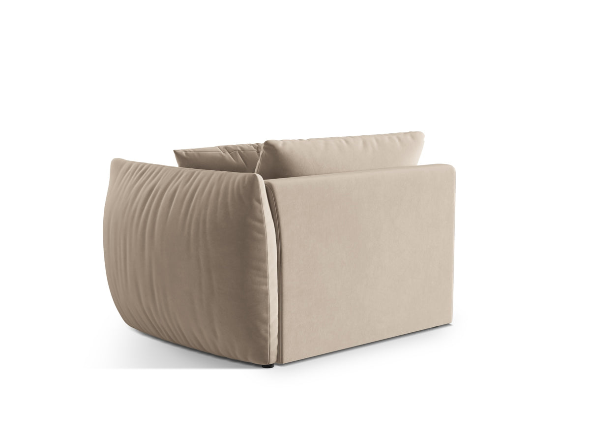 Chris Velour Modul rechts 1 Sitzer in Ecru-Casino präsentiert im Onlineshop von KAQTU Design AG. Modulares Sofa ist von Micadoni