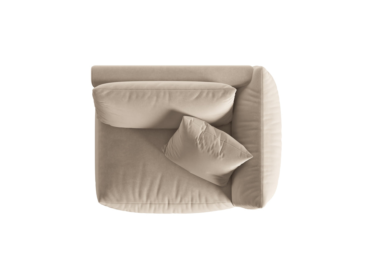 Chris Velour Modul rechts 1 Sitzer in Ecru-Casino präsentiert im Onlineshop von KAQTU Design AG. Modulares Sofa ist von Micadoni