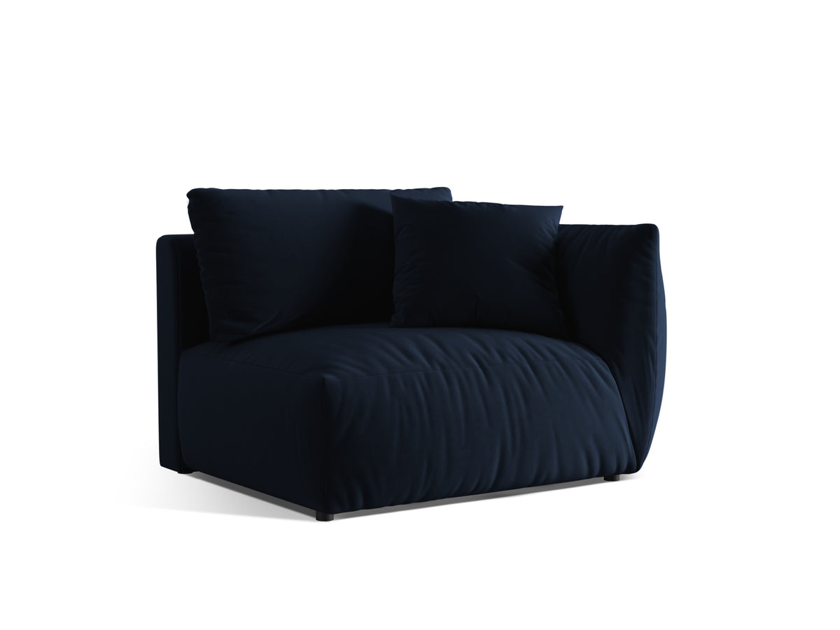 Chris Velour Modul rechts 1 Sitzer in Royal Blue-Casino präsentiert im Onlineshop von KAQTU Design AG. Modulares Sofa ist von Micadoni