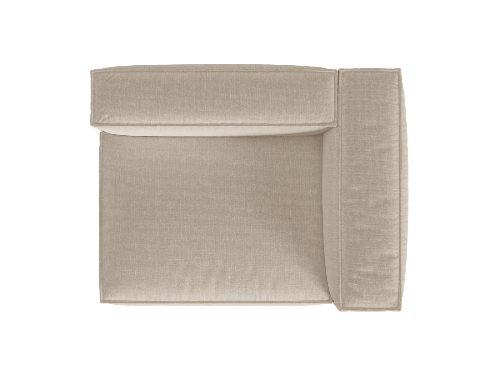 Nuria Modular Sofa rechts 2 Sitzer in Beige präsentiert im Onlineshop von KAQTU Design AG. Modulares Sofa ist von Micadoni
