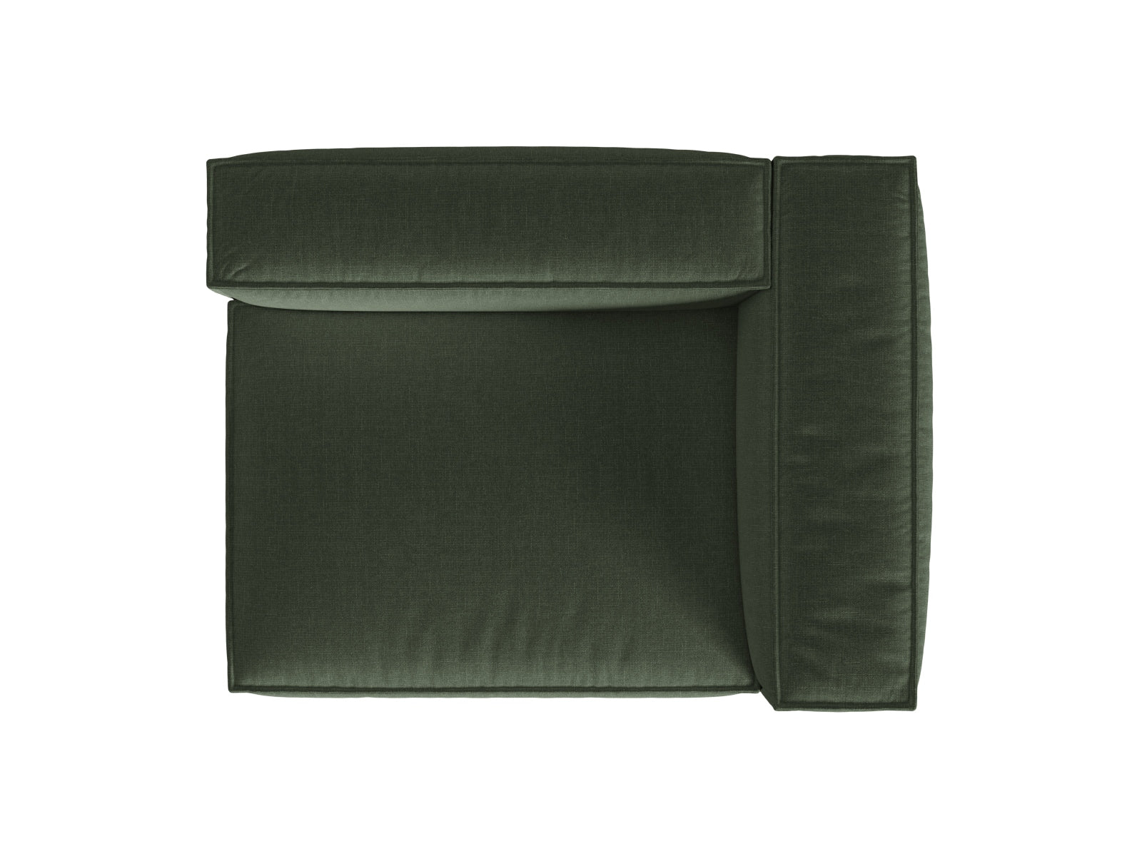 Nuria Modular Sofa rechts 2 Sitzer in Moss Green präsentiert im Onlineshop von KAQTU Design AG. Modulares Sofa ist von Micadoni