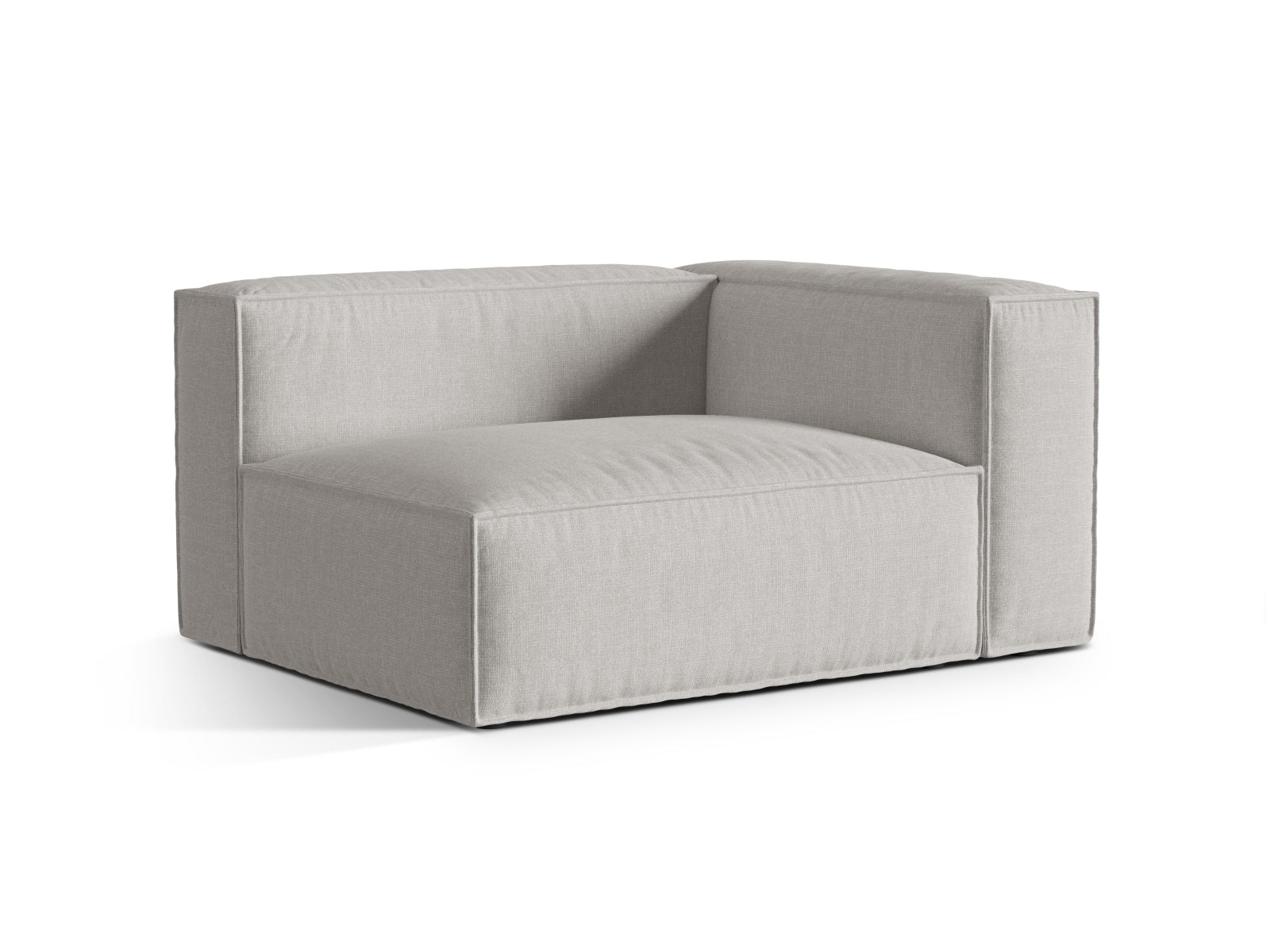 Nuria Modular Sofa rechts 2 Sitzer in Light Grey präsentiert im Onlineshop von KAQTU Design AG. Modulares Sofa ist von Micadoni