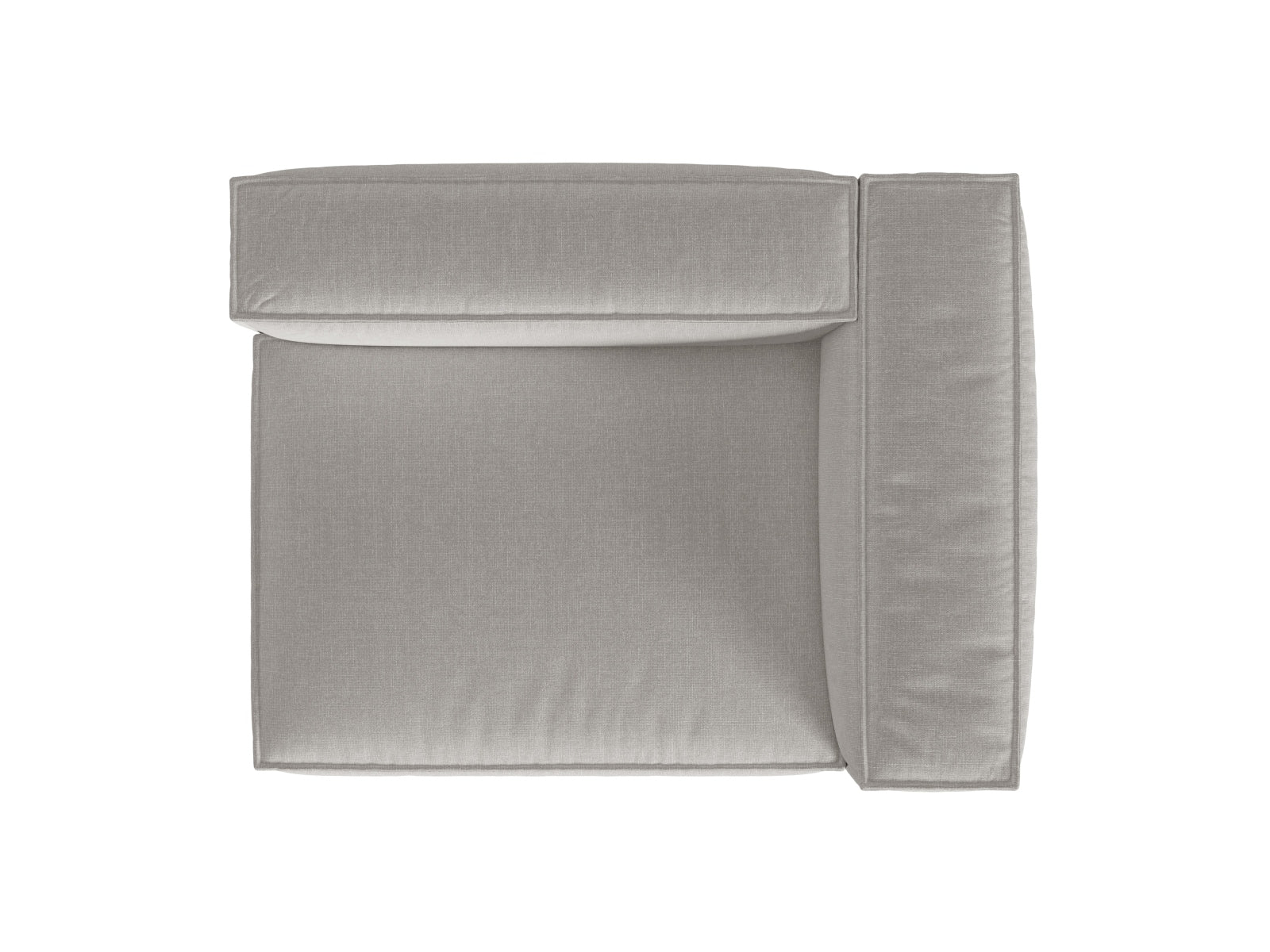 Nuria Modular Sofa rechts 2 Sitzer in Light Grey präsentiert im Onlineshop von KAQTU Design AG. Modulares Sofa ist von Micadoni