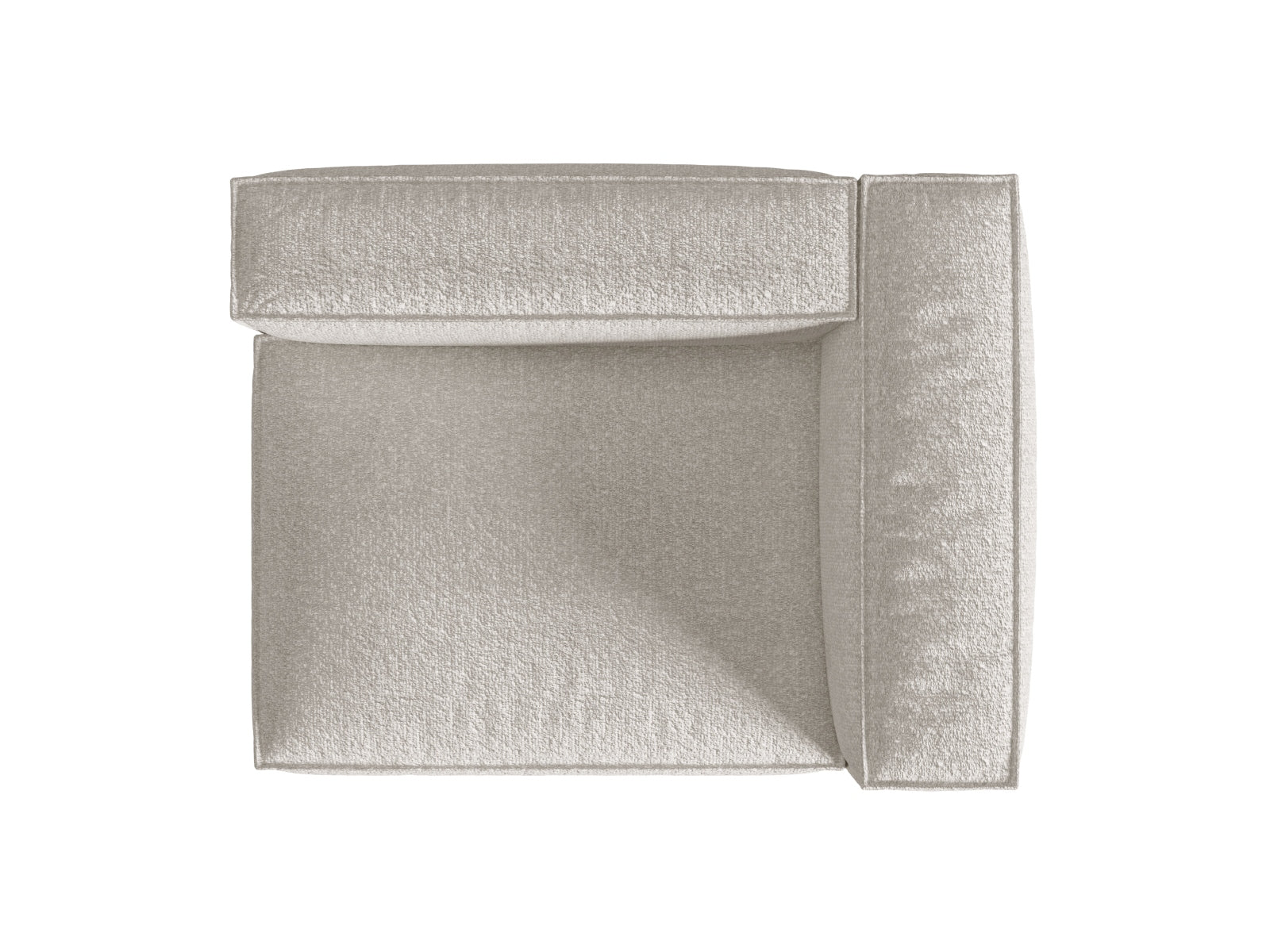Stylisches Nuria Boucle 2-Sitzer Sofa in sanften Grautönen, perfekt für zeitgemäße Inneneinrichtungen von Micadoni.