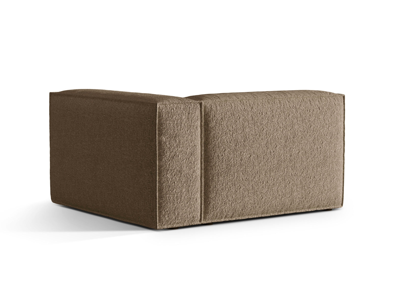 Elegantes Nuria Boucle 2-Sitzer Sofa in Cappuccino, ideal für moderne Wohnräume, präsentiert von Micadoni.