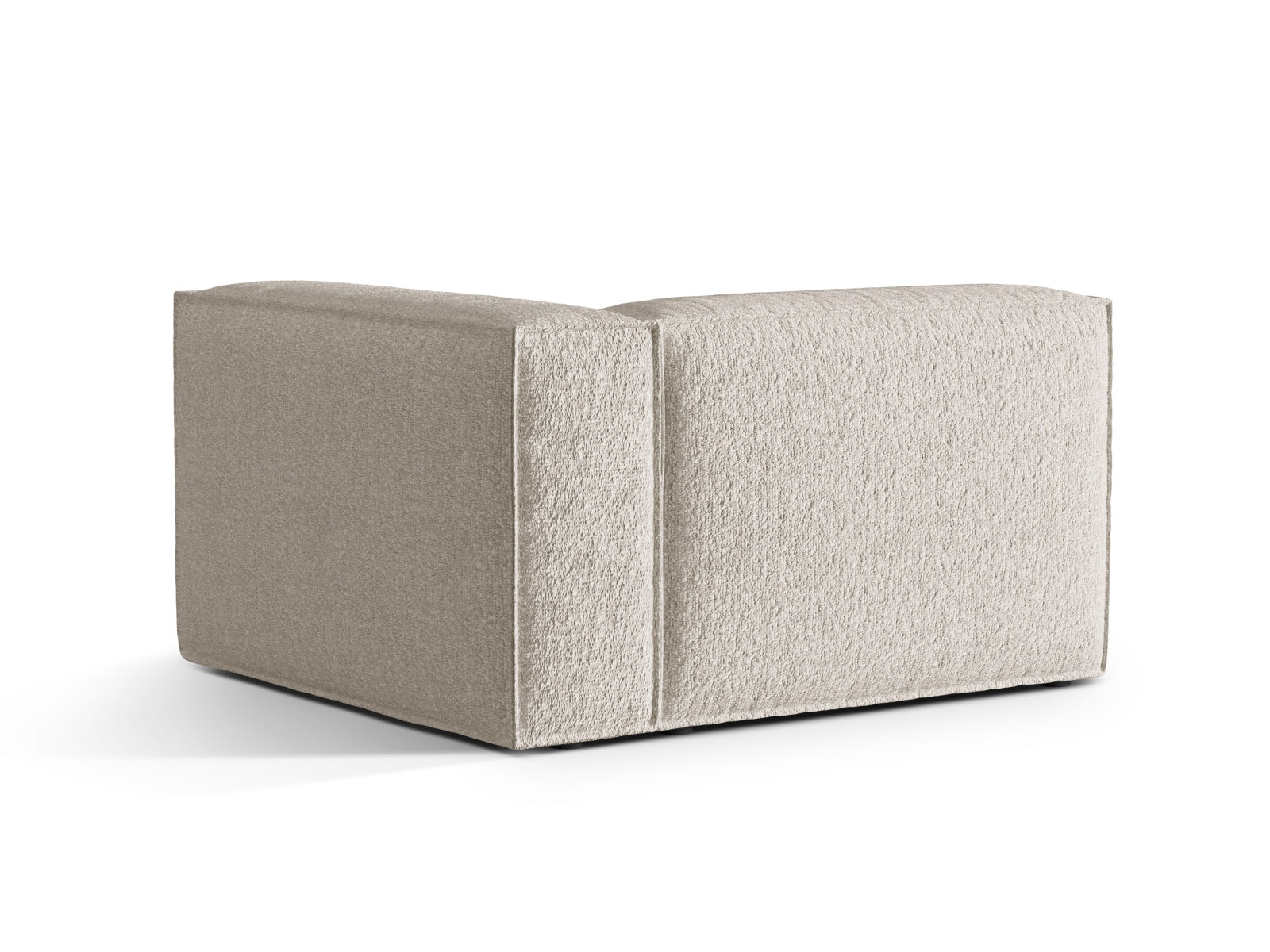 Beige Nuria Boucle 2-Sitzer Sofa von Micadoni, stilvolles modulares Design, ideal für moderne Wohnräume.