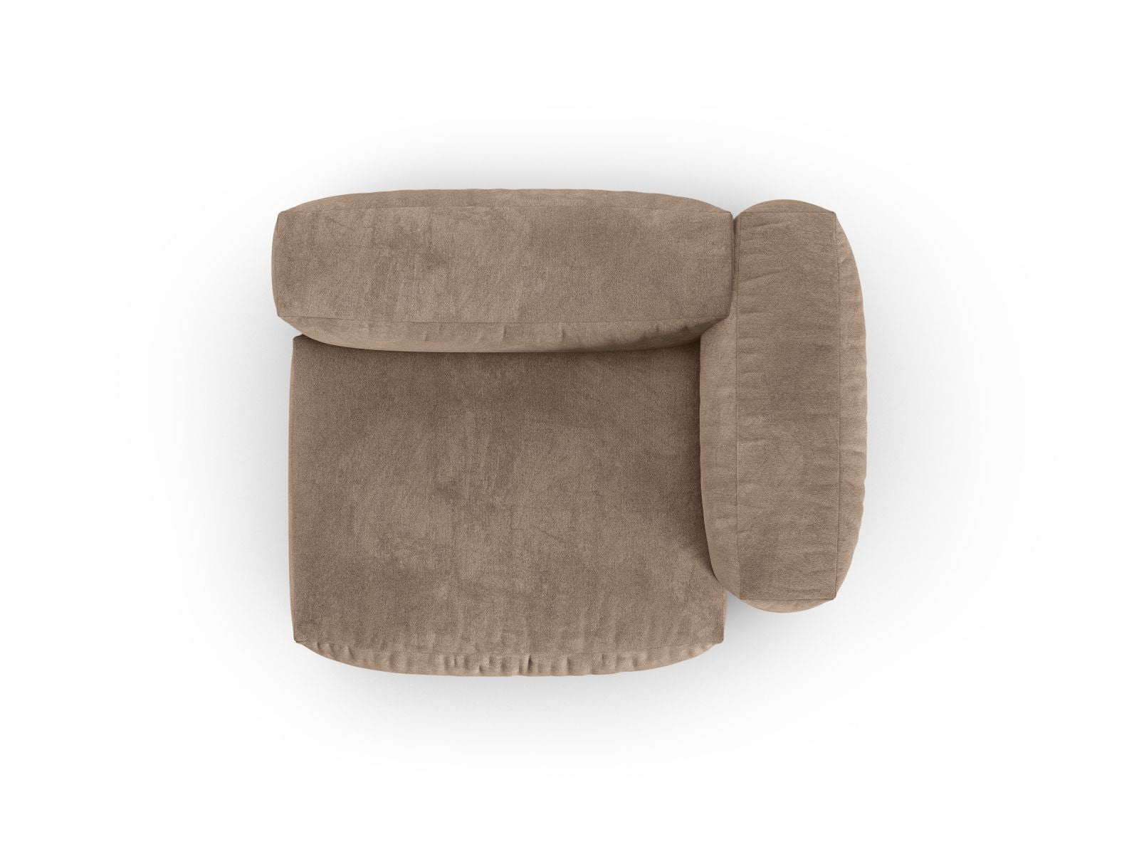 Stylisches 1-Sitzer Sofa Martina Wide XL in warmem Dunkelbeige, perfekt für individuelle Raumgestaltung und komfortables Sitzen.