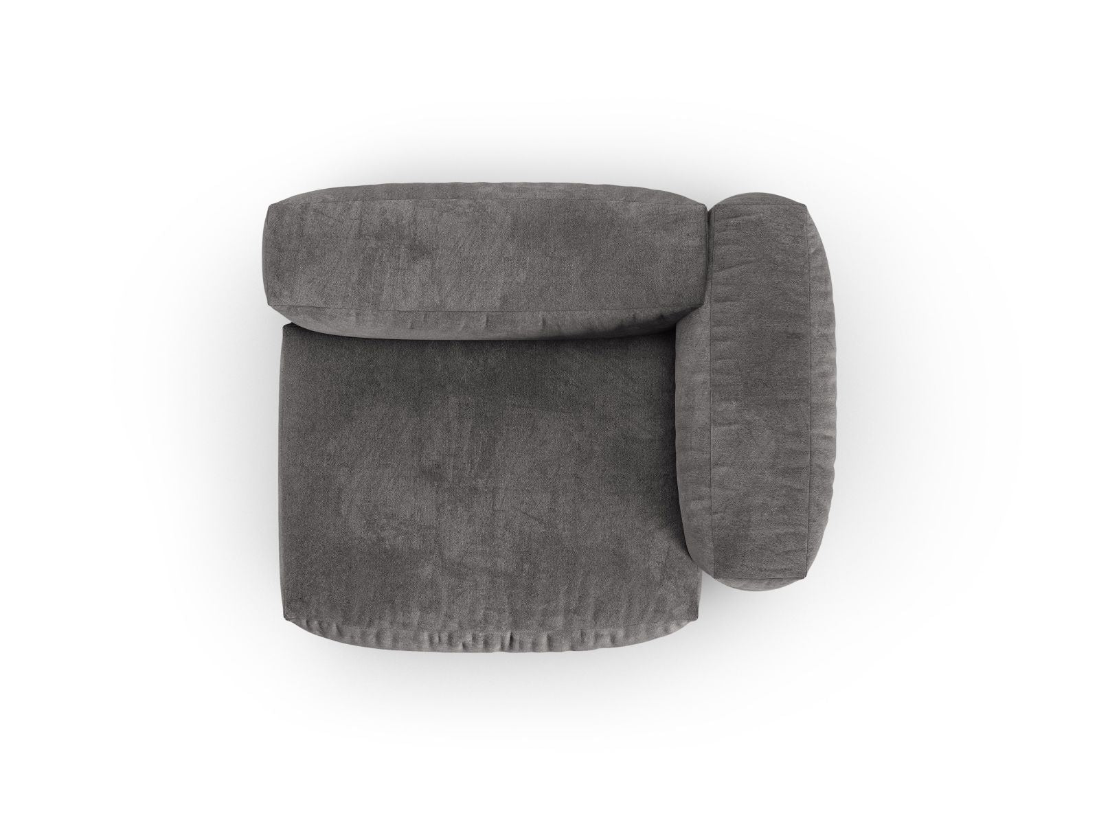 Modulares 1-Sitzer Sofa Martina Wide XL in zeitgemäßem Grau, perfekt für komfortable Entspannung und modernes Wohndesign.
