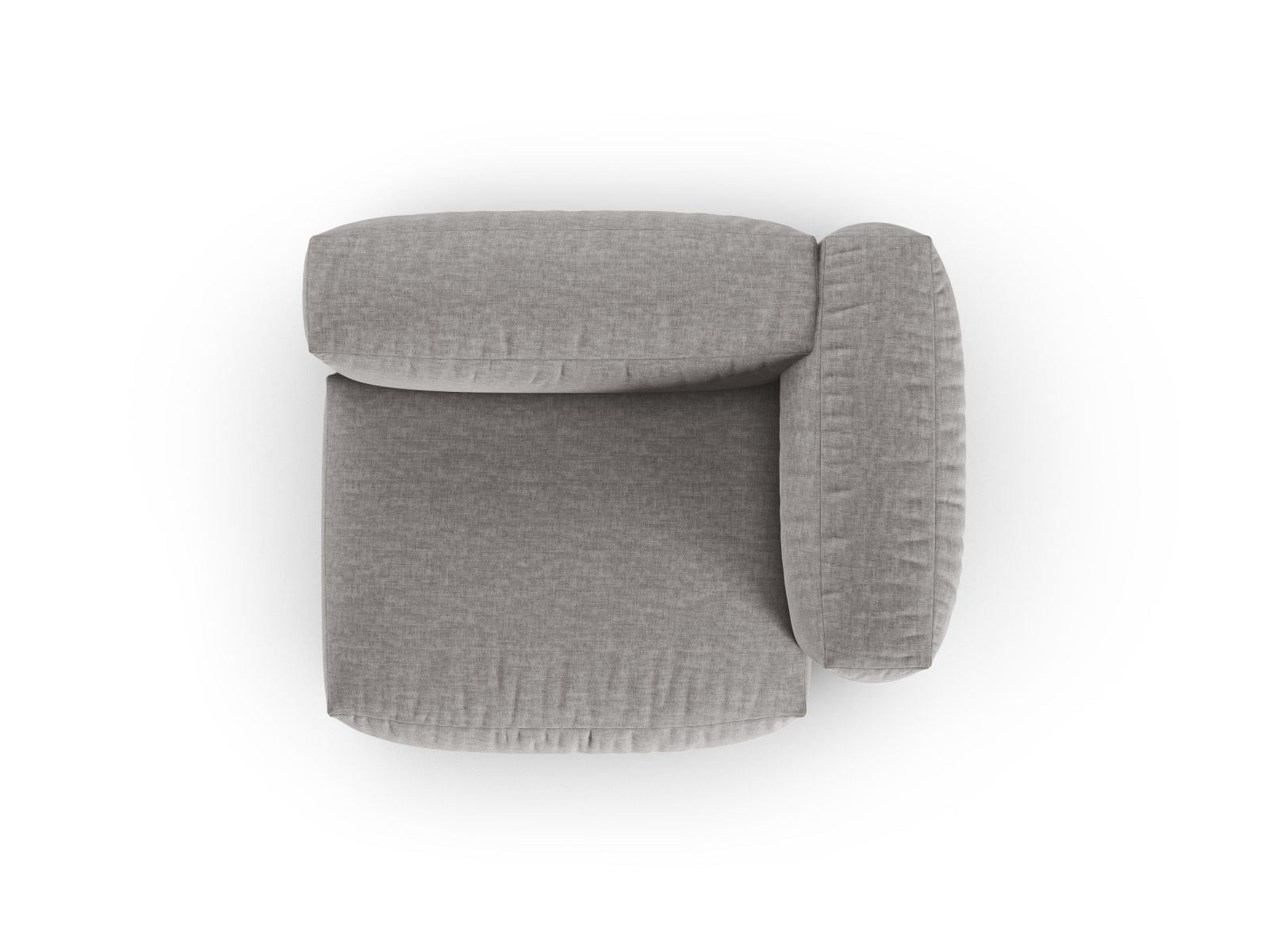 Stylisches 1-Sitzer Sofa Martina Wide XL in sanftem Grau, perfekt für zeitgemäße Einrichtungen und flexible Raumgestaltung.
