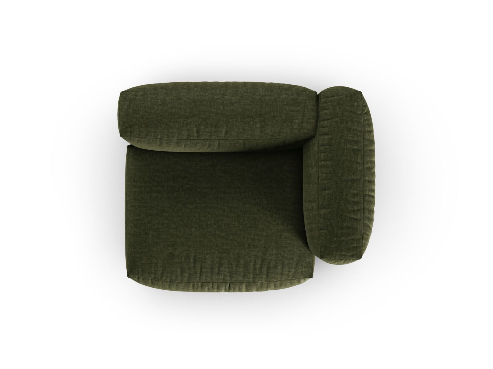 Stylisches 1-Sitzer Sofa Martina Wide XL in trendigem Grünton, perfekt für moderne Wohnkonzepte und gemütliche Entspannung.