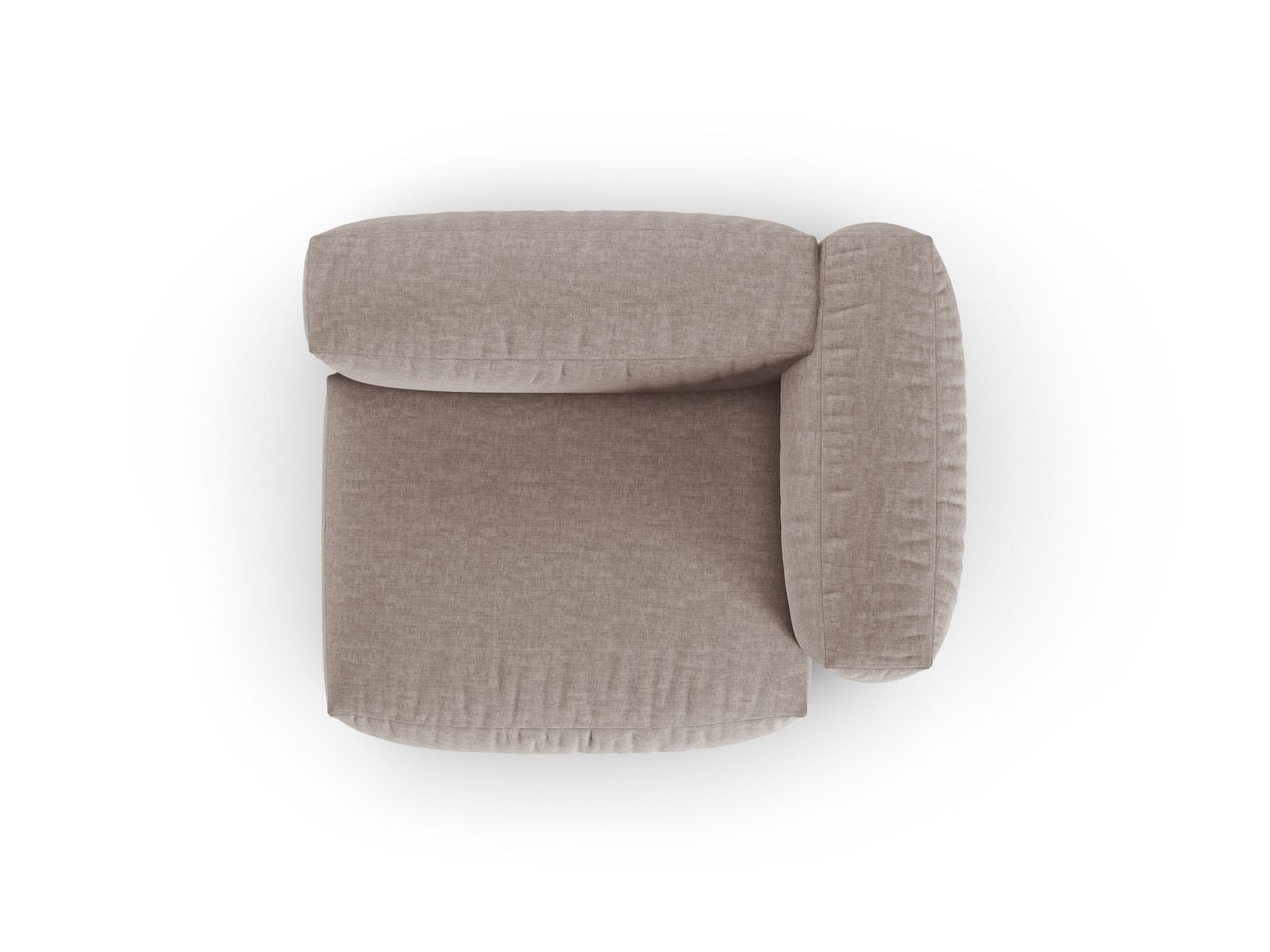 Stilvolles 1-Sitzer Sofa Martina Wide XL in luxuriösem Dunkelbeige, perfekt für zeitgemäße Innenräume und vielseitige Nutzung.