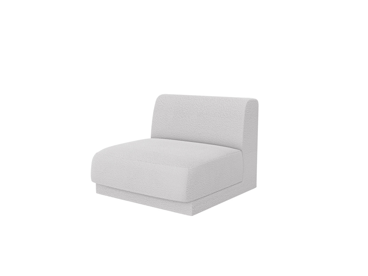 Miley Modul Armless 1 Sitzer in Light Grey-Baloo präsentiert im Onlineshop von KAQTU Design AG. Modulares Sofa ist von Micadoni