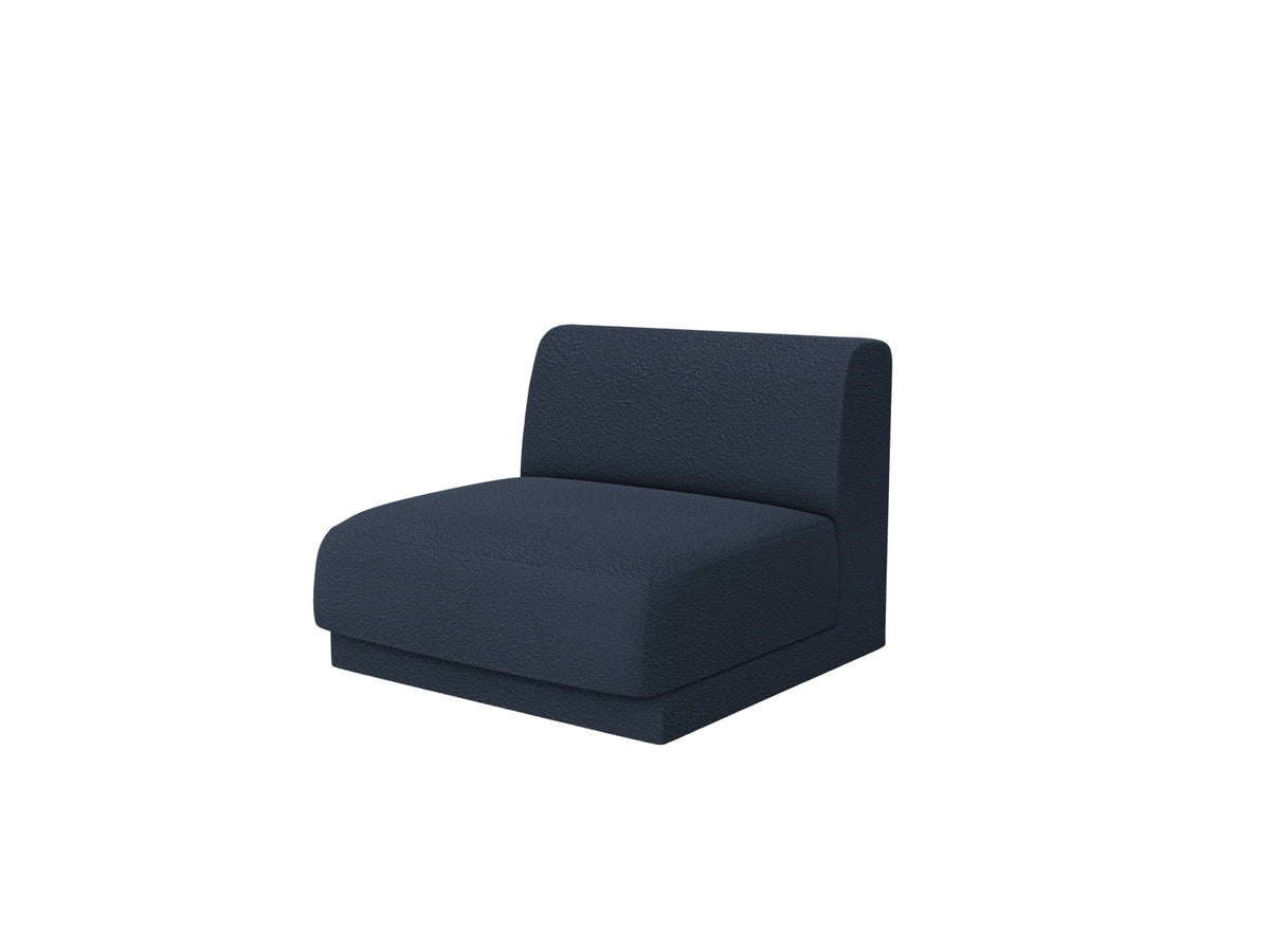 Miley Modul Armless 1 Sitzer in Dark Blue-Baloo präsentiert im Onlineshop von KAQTU Design AG. Modulares Sofa ist von Micadoni
