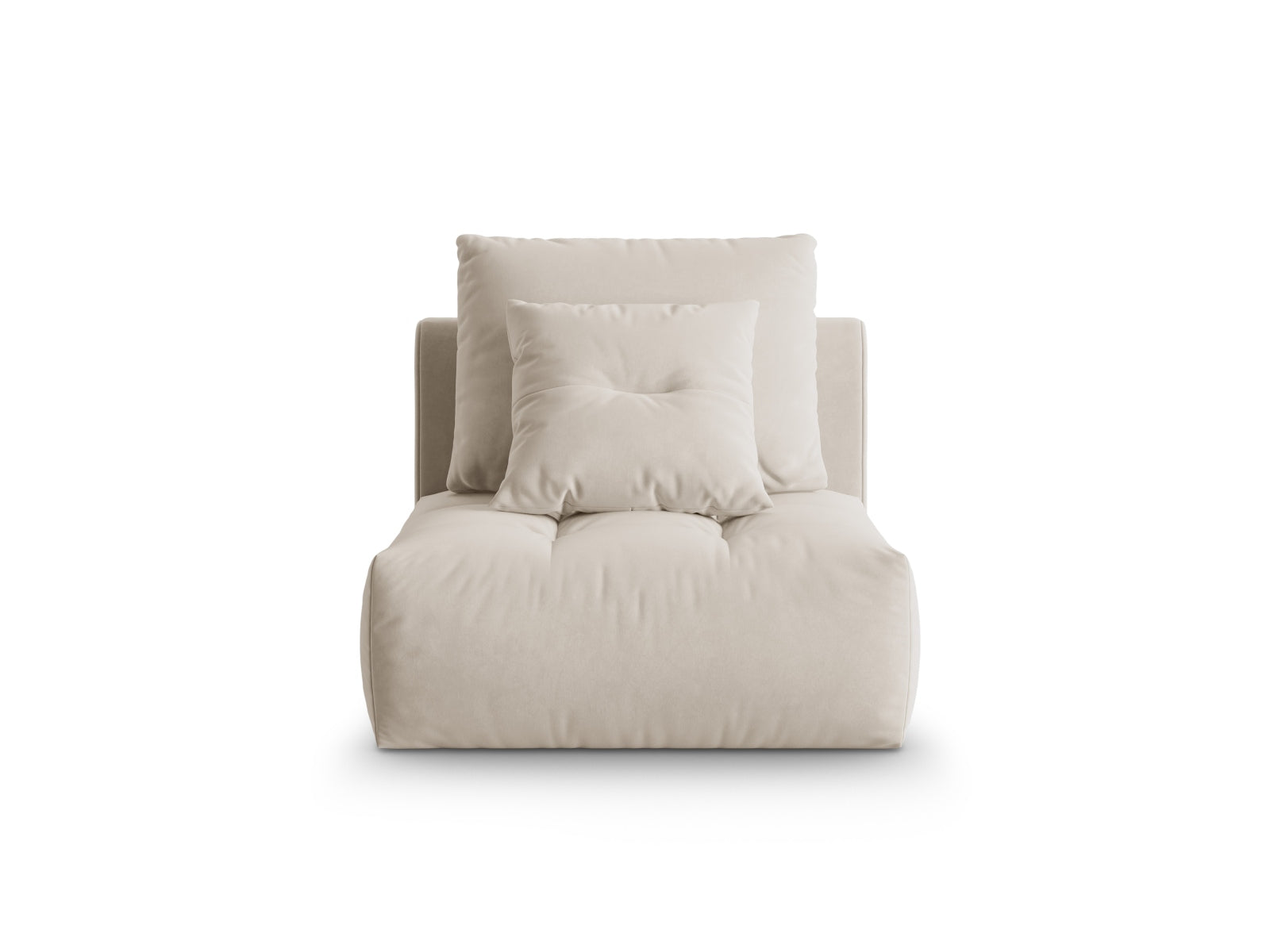 Bloom Velour Modul Armless 1 Sitzer in Ecru präsentiert im Onlineshop von KAQTU Design AG. Modulares Sofa ist von Micadoni