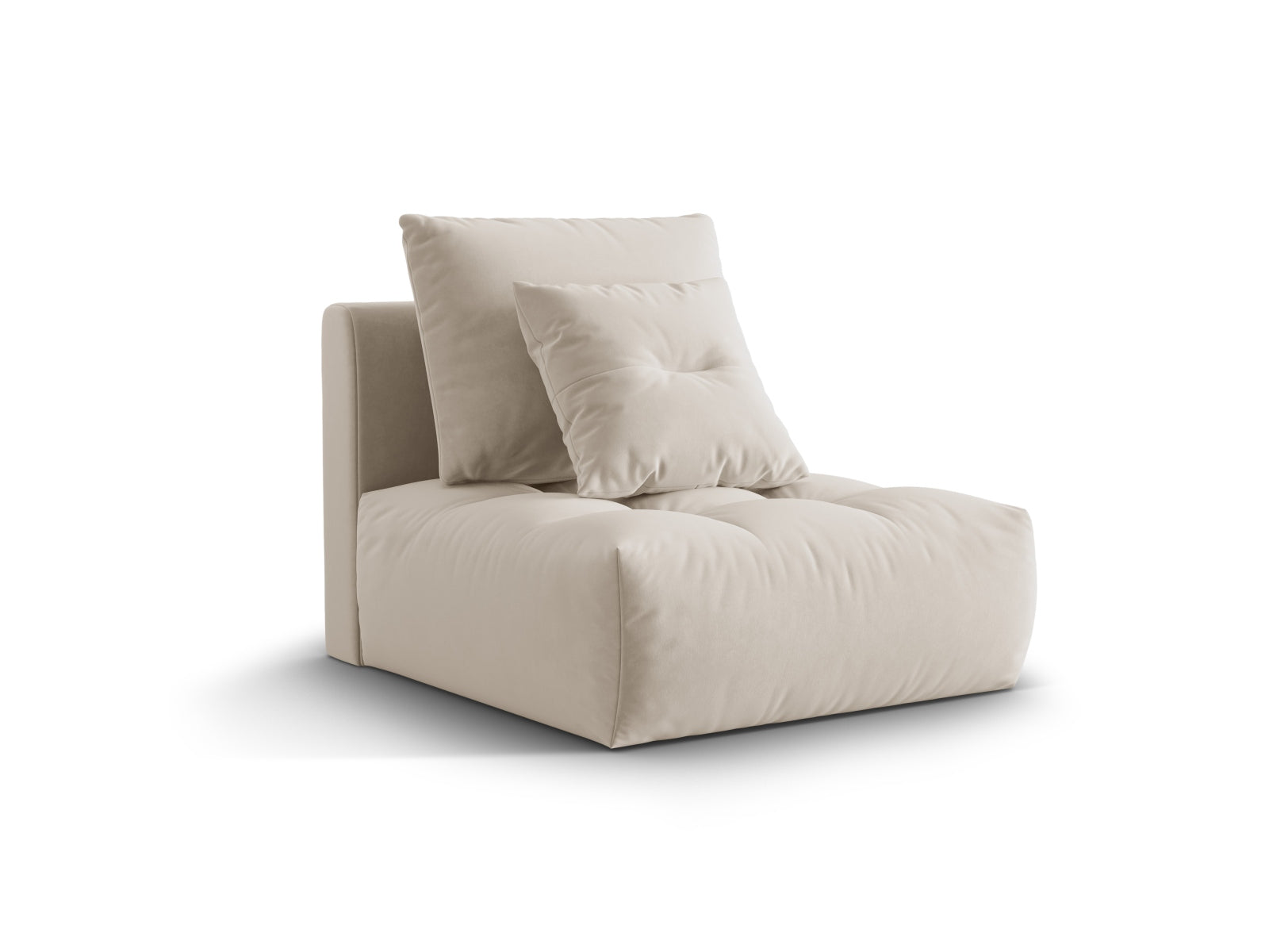 Bloom Velour Modul Armless 1 Sitzer in Ecru präsentiert im Onlineshop von KAQTU Design AG. Modulares Sofa ist von Micadoni