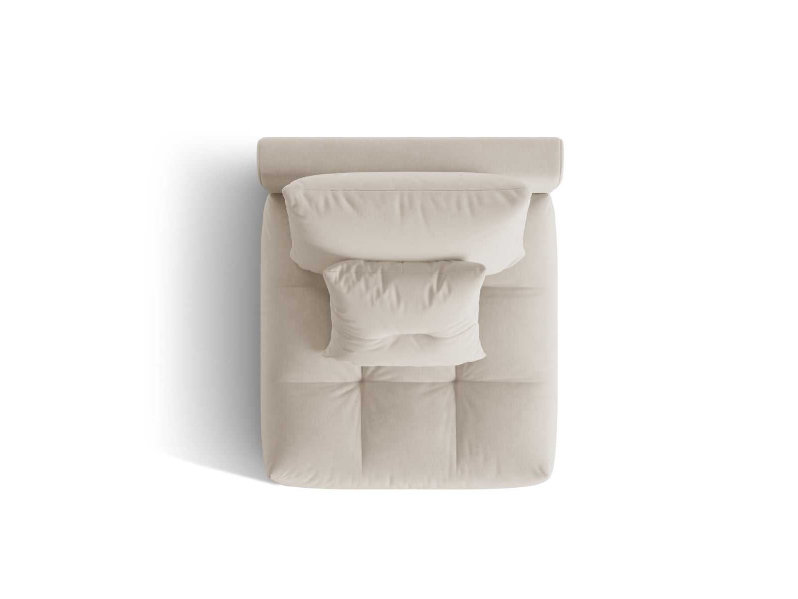 Bloom Velour Modul Armless 1 Sitzer in Ecru präsentiert im Onlineshop von KAQTU Design AG. Modulares Sofa ist von Micadoni
