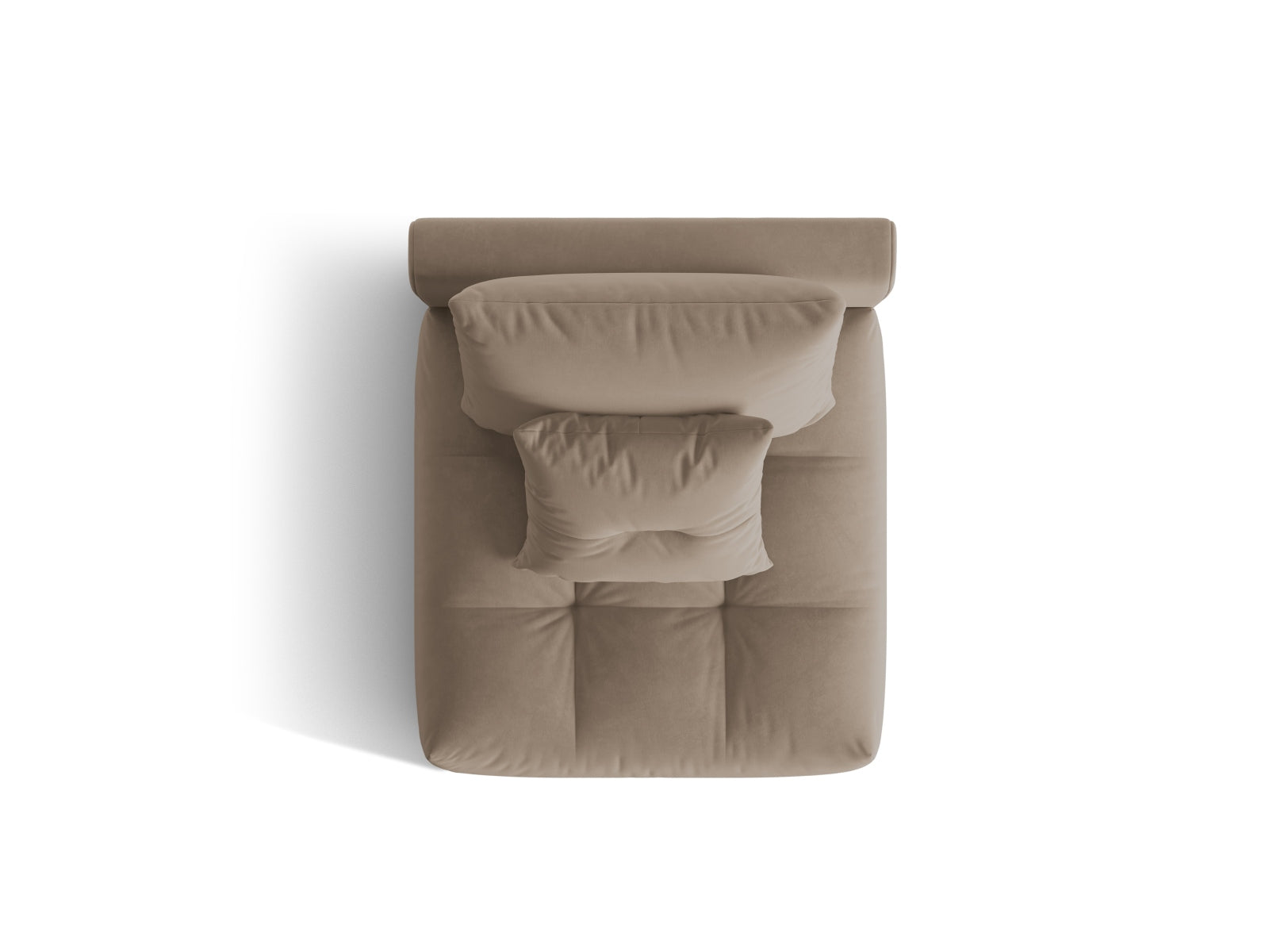 Bloom Velour Modul Armless 1 Sitzer in Light Brown präsentiert im Onlineshop von KAQTU Design AG. Modulares Sofa ist von Micadoni