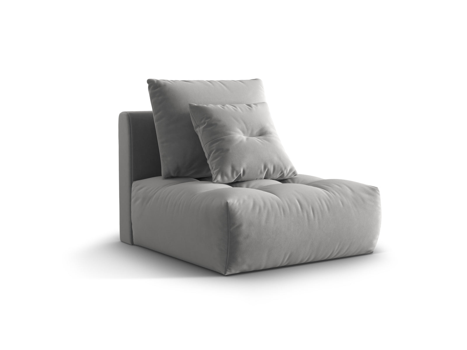 Bloom Velour Modul Armless 1 Sitzer in Grey präsentiert im Onlineshop von KAQTU Design AG. Modulares Sofa ist von Micadoni