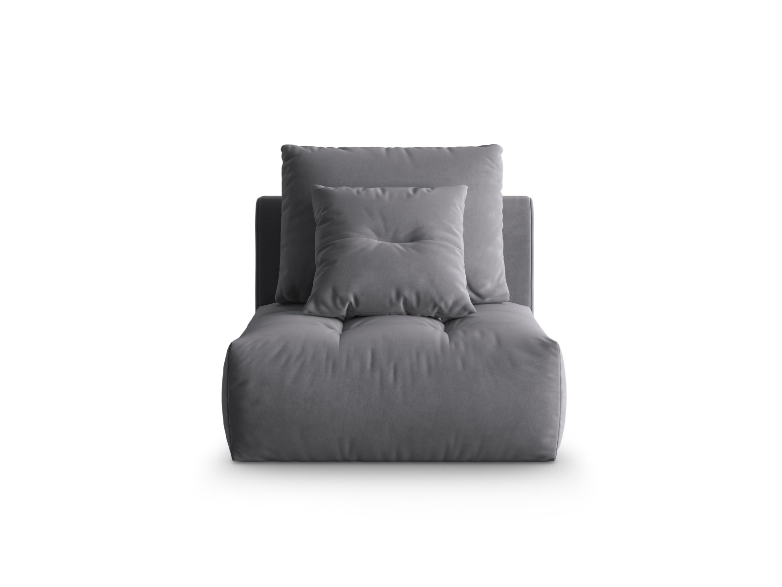 Bloom Velour Modul Armless 1 Sitzer in Dark Grey präsentiert im Onlineshop von KAQTU Design AG. Modulares Sofa ist von Micadoni