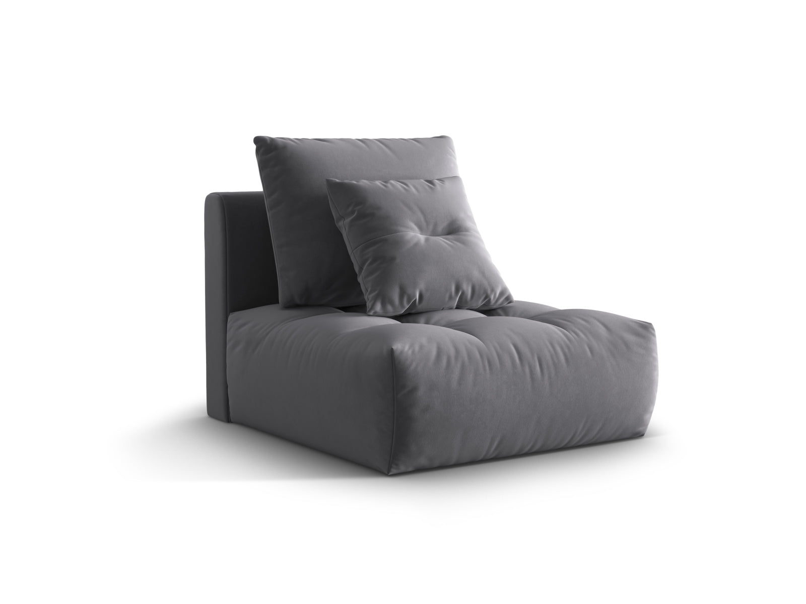 Bloom Velour Modul Armless 1 Sitzer in Dark Grey präsentiert im Onlineshop von KAQTU Design AG. Modulares Sofa ist von Micadoni