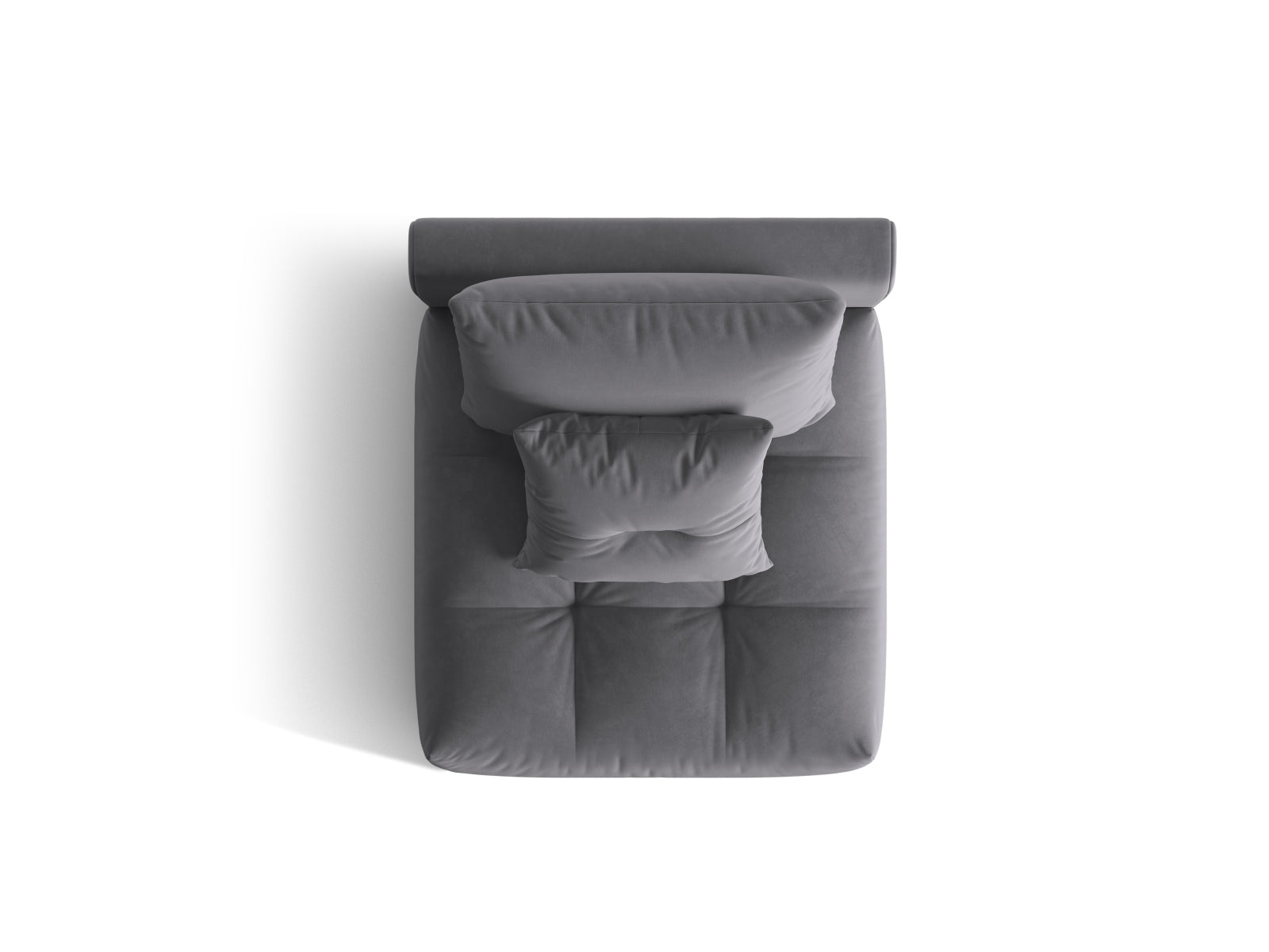 Bloom Velour Modul Armless 1 Sitzer in Dark Grey präsentiert im Onlineshop von KAQTU Design AG. Modulares Sofa ist von Micadoni