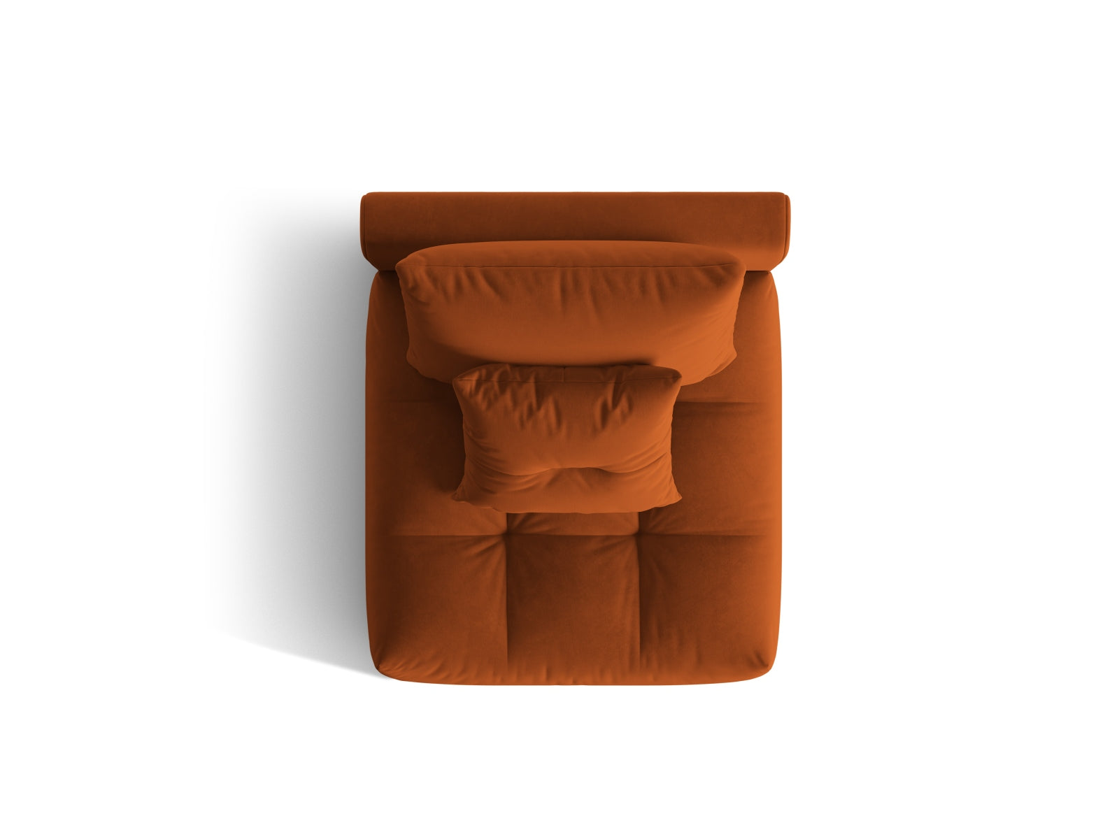 Bloom Velour Modul Armless 1 Sitzer in Terracotta präsentiert im Onlineshop von KAQTU Design AG. Modulares Sofa ist von Micadoni