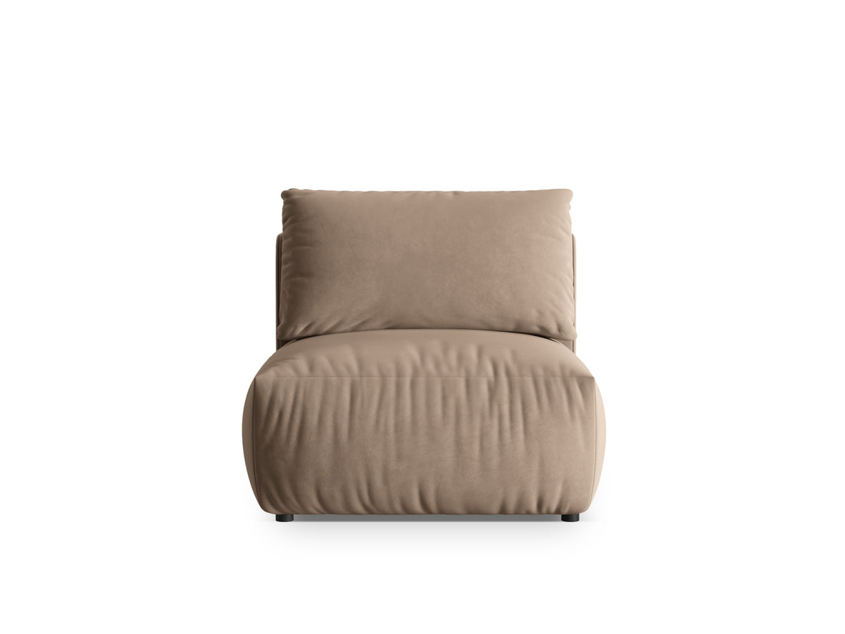 Chris Velour Modul Armless 1 Sitzer in Light Brown-Casino präsentiert im Onlineshop von KAQTU Design AG. Modulares Sofa ist von Micadoni