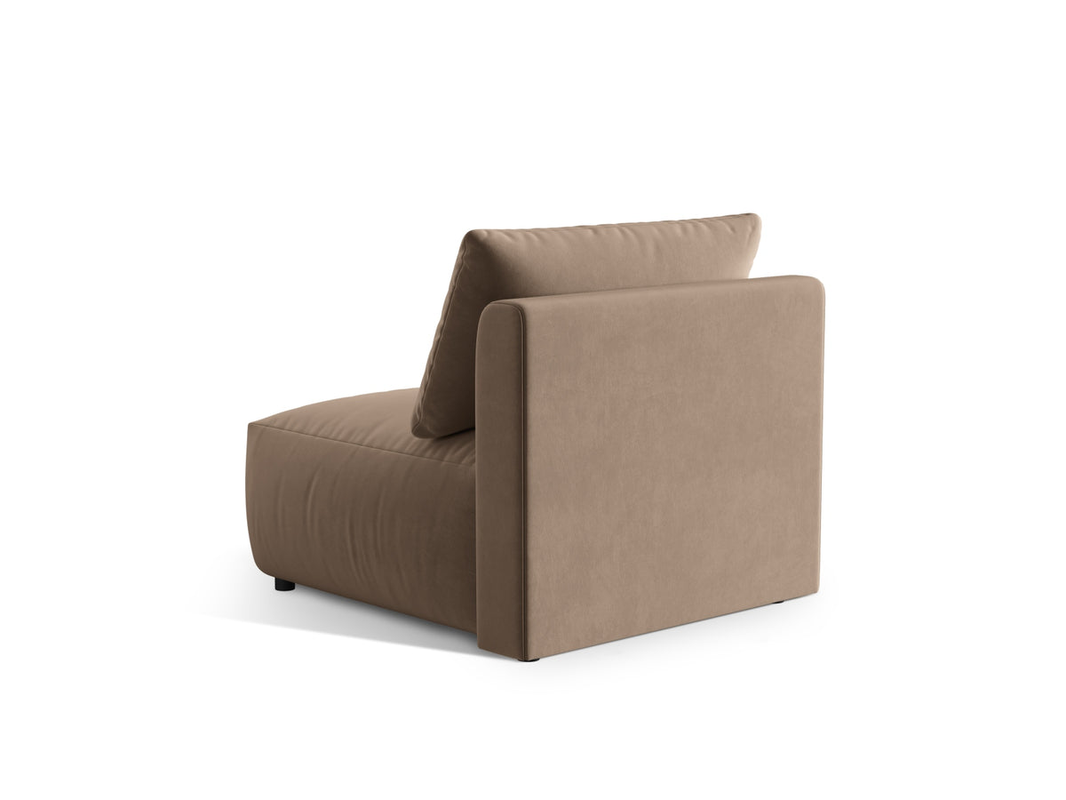 Chris Velour Modul Armless 1 Sitzer in Light Brown-Casino präsentiert im Onlineshop von KAQTU Design AG. Modulares Sofa ist von Micadoni