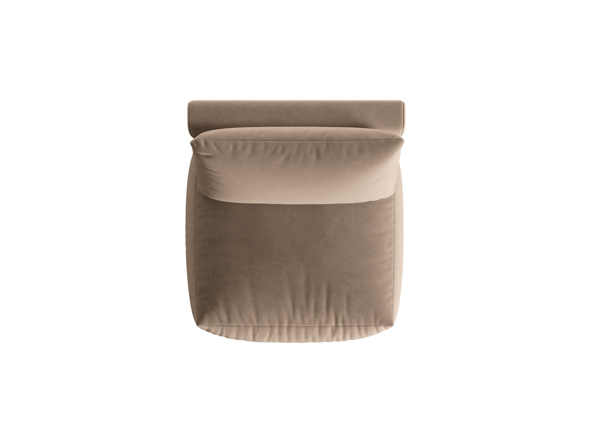Chris Velour Modul Armless 1 Sitzer in Light Brown-Casino präsentiert im Onlineshop von KAQTU Design AG. Modulares Sofa ist von Micadoni