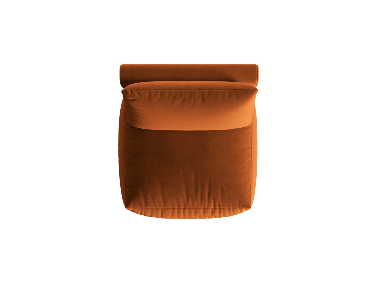 Chris Velour Modul Armless 1 Sitzer in Terracotta-Casino präsentiert im Onlineshop von KAQTU Design AG. Modulares Sofa ist von Micadoni