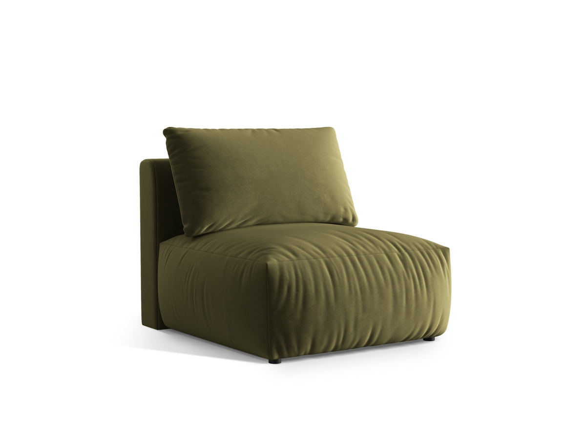 Chris Velour Modul Armless 1 Sitzer in Light Green-Casino präsentiert im Onlineshop von KAQTU Design AG. Modulares Sofa ist von Micadoni