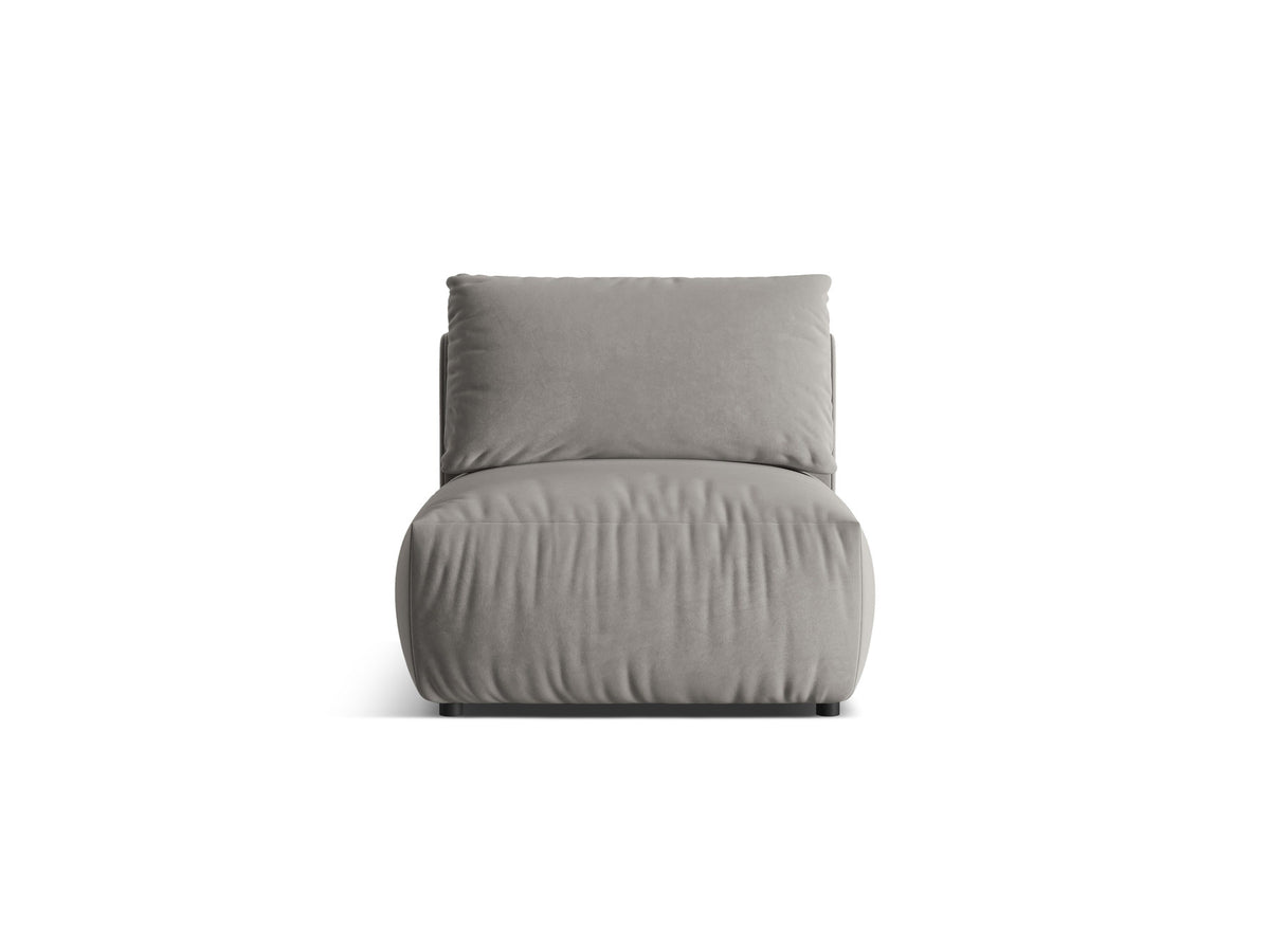 Chris Velour Modul Armless 1 Sitzer in Grey-Casino präsentiert im Onlineshop von KAQTU Design AG. Modulares Sofa ist von Micadoni