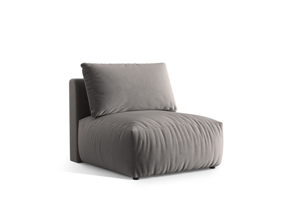 Chris Velour Modul Armless 1 Sitzer in Grey-Casino präsentiert im Onlineshop von KAQTU Design AG. Modulares Sofa ist von Micadoni