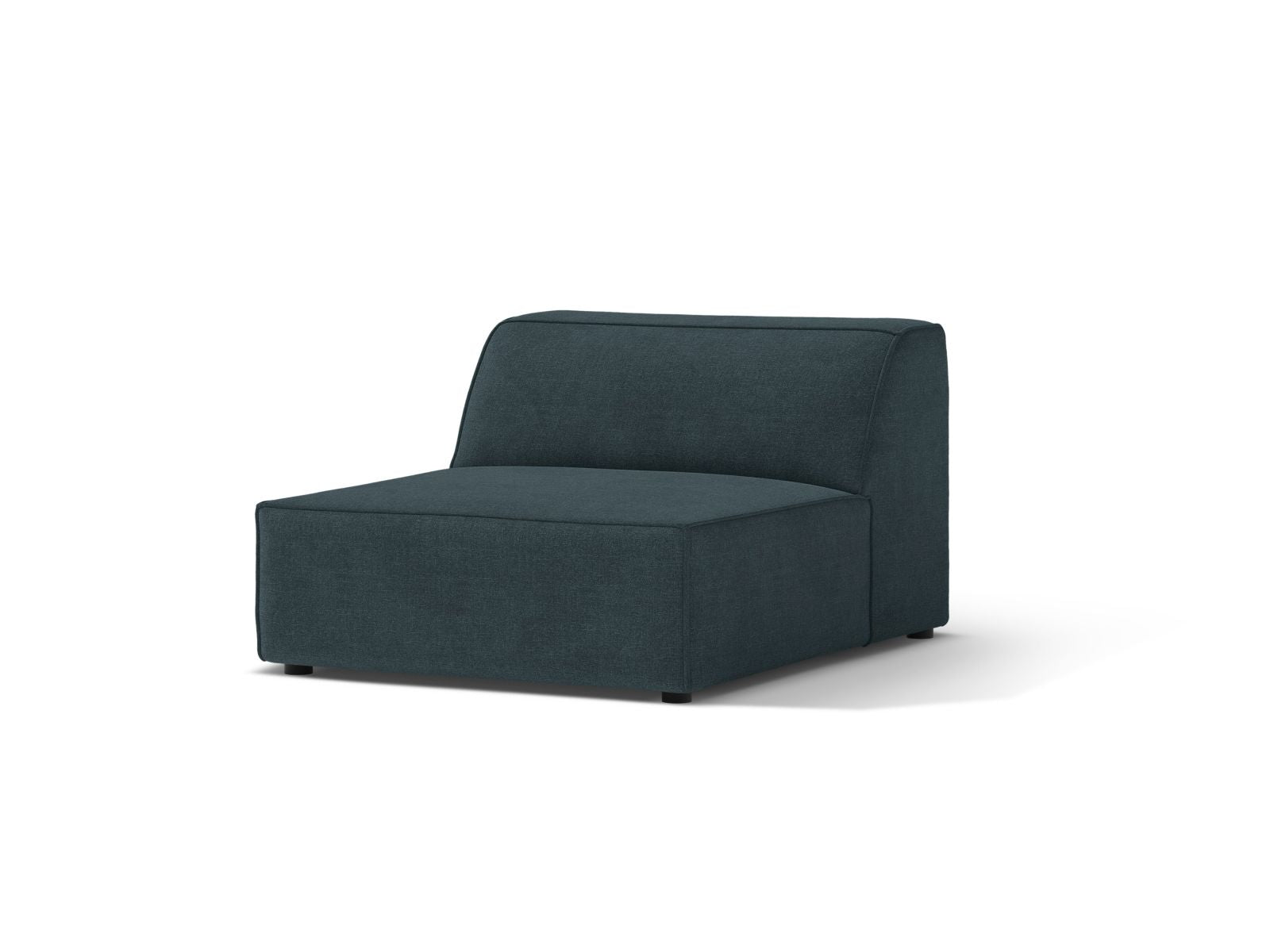Elegantes 1-Sitzer Modul ohne Armlehnen Jodie in tiefem Petrol, ideal für individuelle Sofa-Kombinationen von Micadoni.