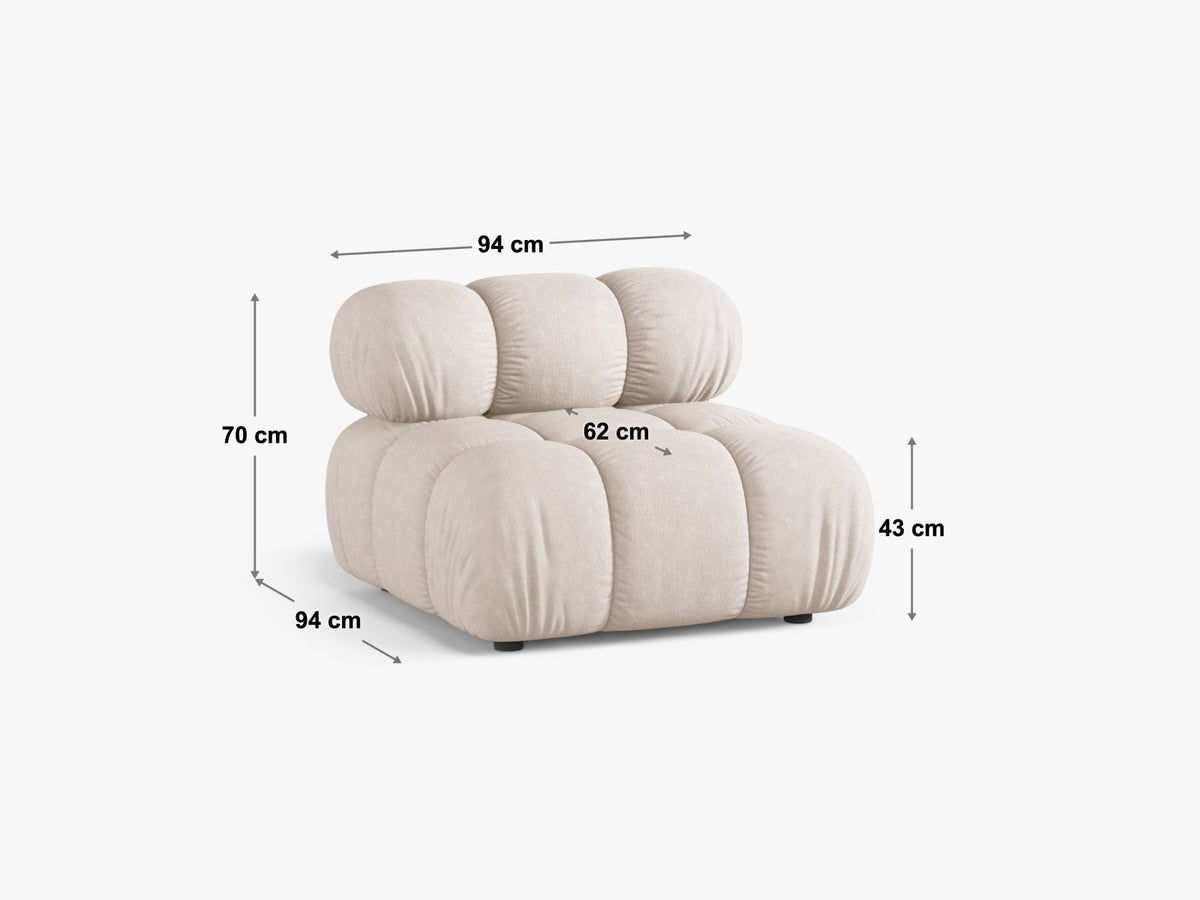 1-Sitzer Modul Armless Bellis in Beige-Venus präsentiert im Onlineshop von KAQTU Design AG. Modulares Sofa ist von Micadoni