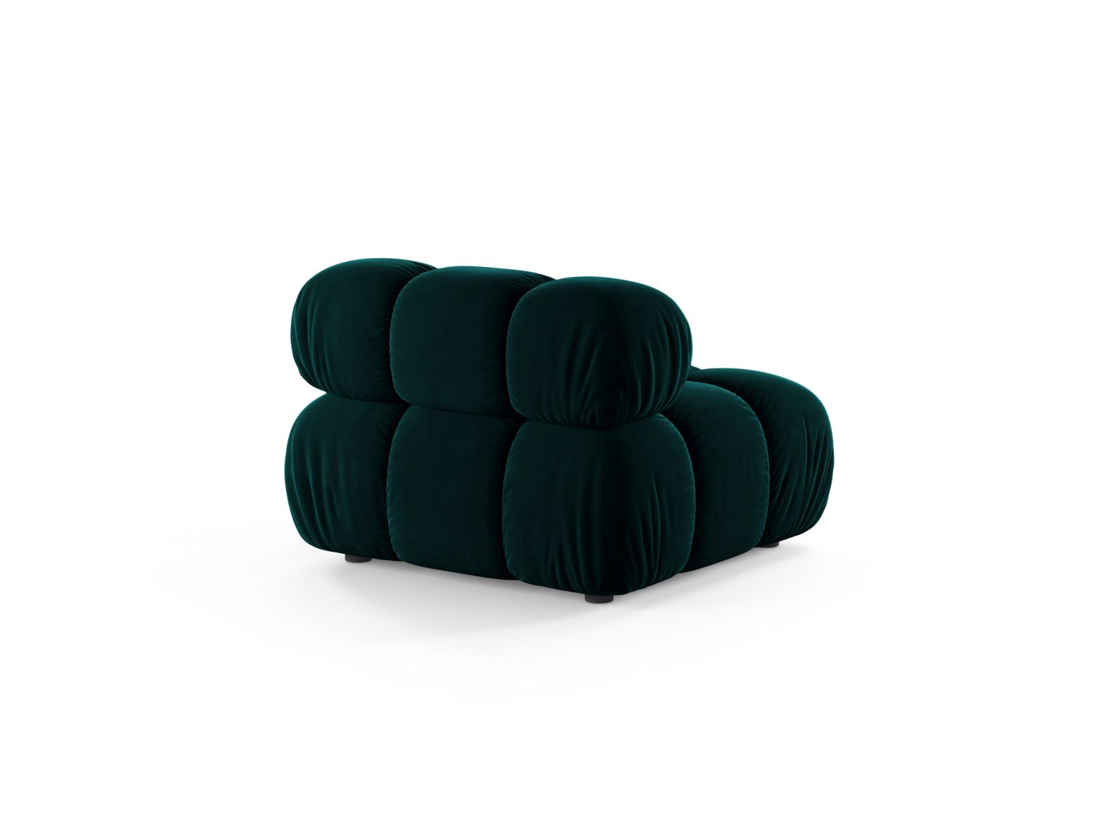 Elegantes, armfreies 1-Sitzer Modul in tiefem Petrol, ideal für individuelle und moderne Sofa-Kombinationen von Micadoni.