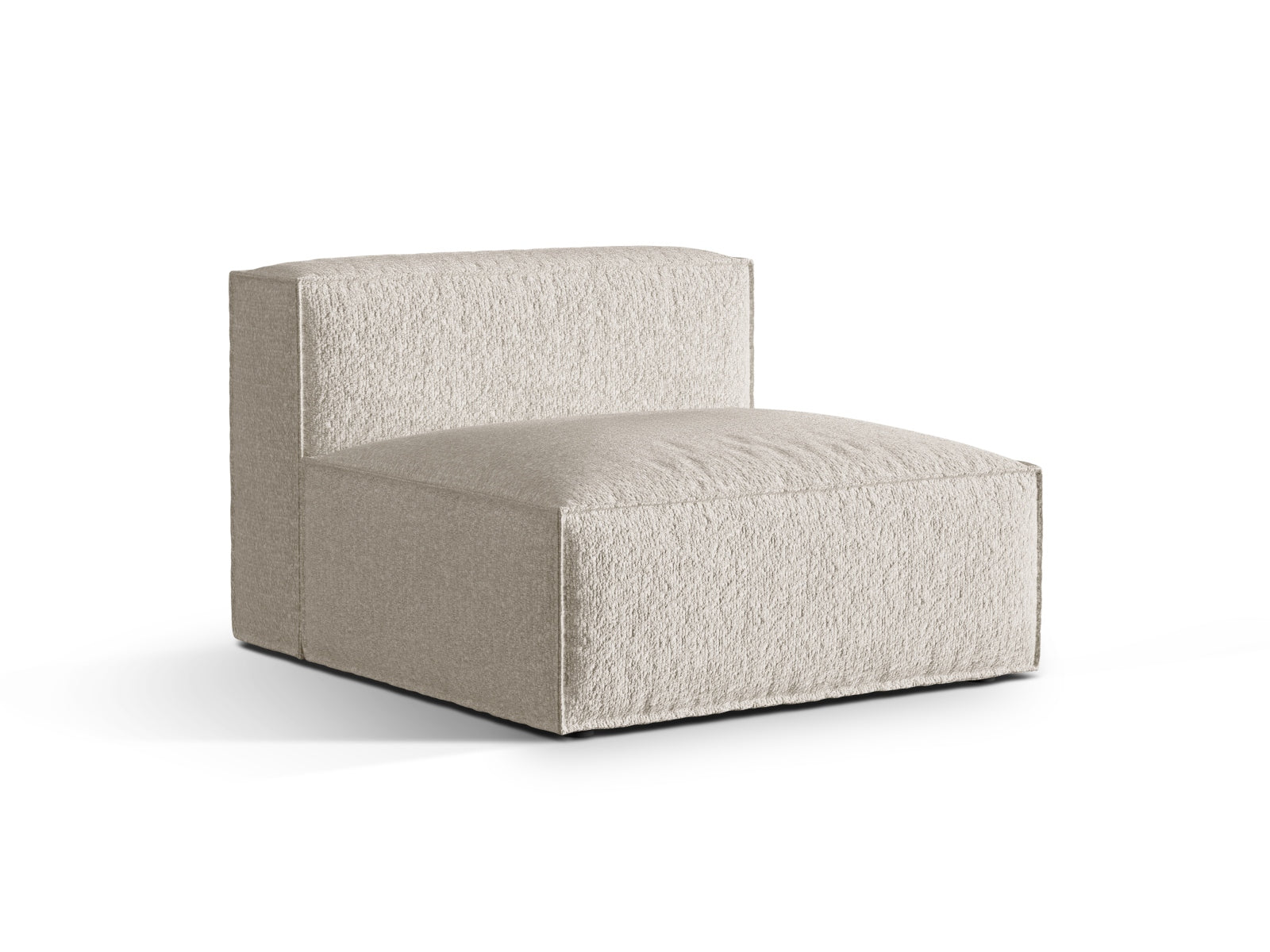 Beige Nuria Modul Armless 1 Sitzer von Micadoni, stilvolles modulares Sofa ohne Armlehnen, ideal für moderne Wohnräume.