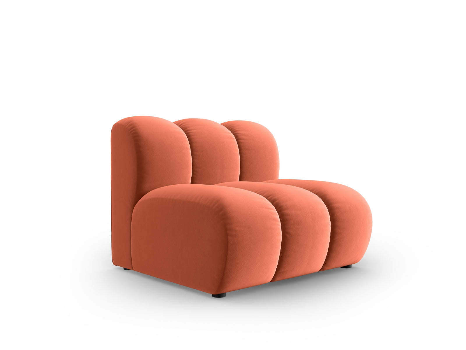 Lupine Velour Modul Armless 1 Sitzer in Coral präsentiert im Onlineshop von KAQTU Design AG. Modulares Sofa ist von Micadoni