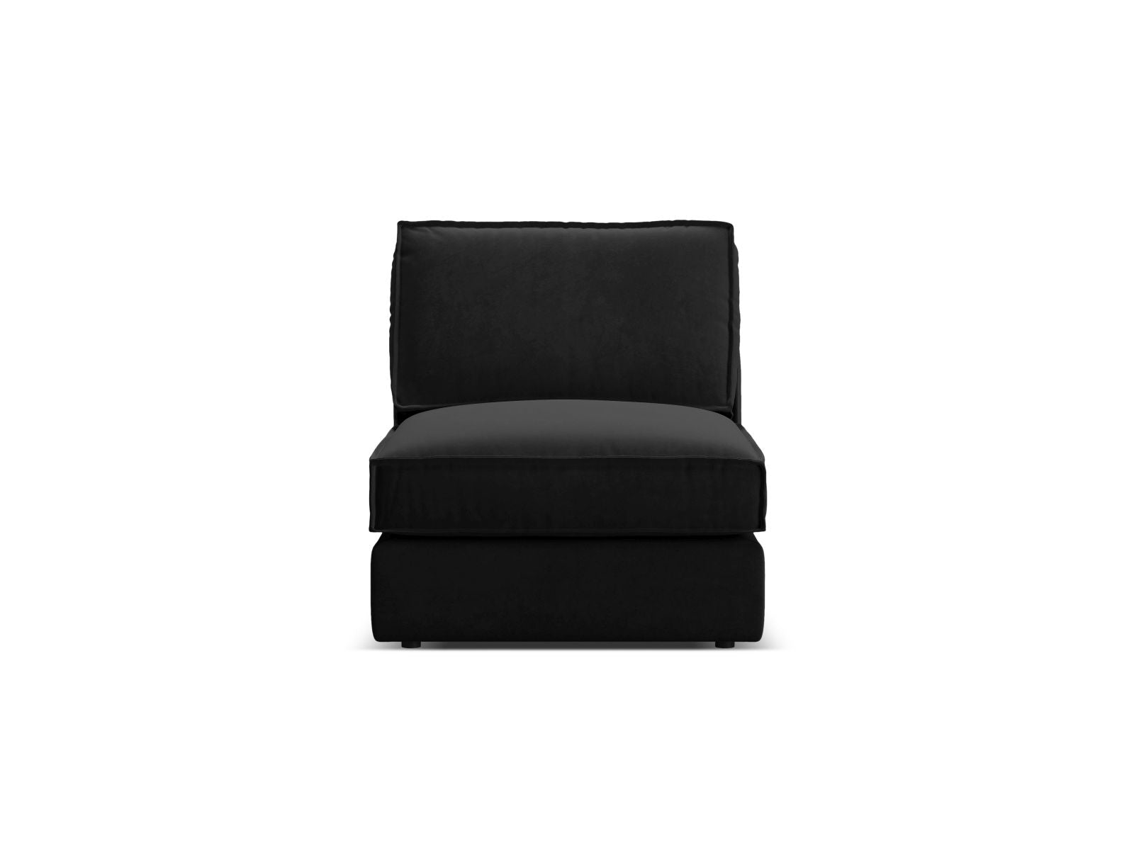 1-Sitzer Modul Armless Pola in Black-Salvador präsentiert im Onlineshop von KAQTU Design AG. Modulares Sofa ist von Micadoni