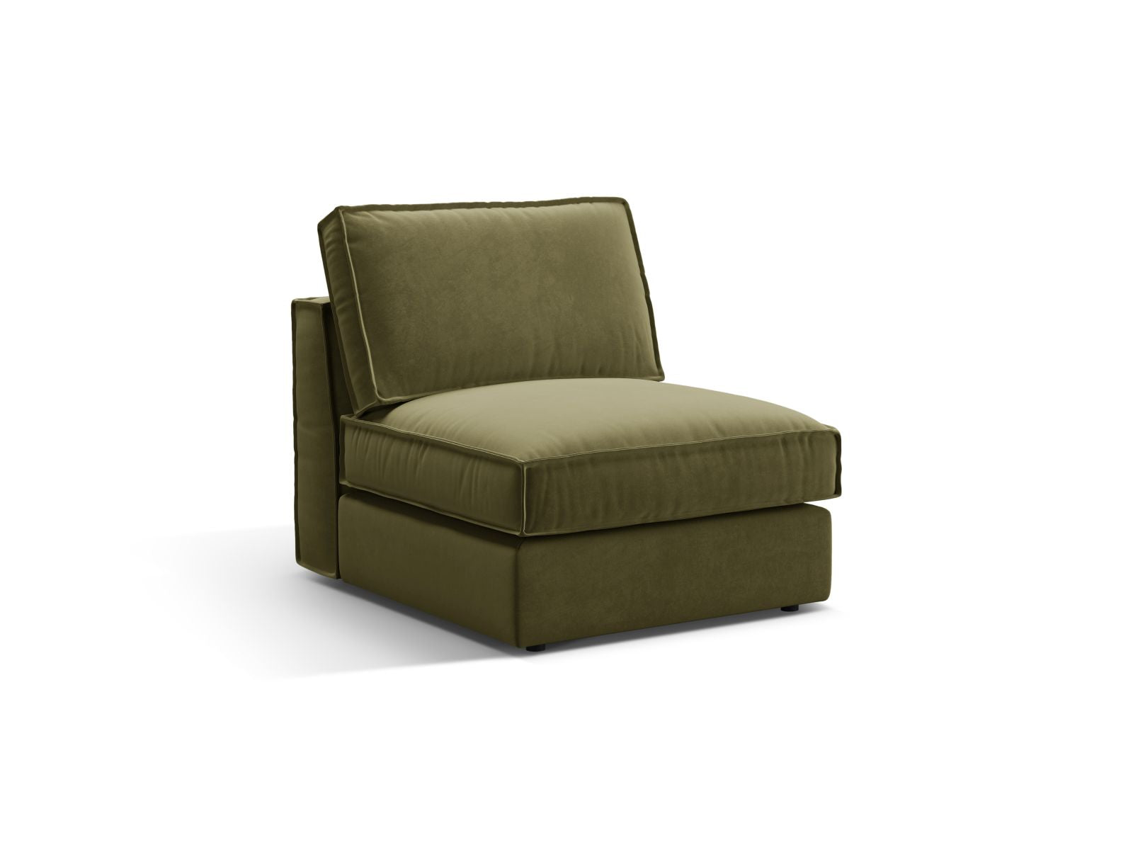 Elegantes 1-Sitzer Modul Armless Pola in einem stilvollen Grünton, ideal für moderne Wohnräume und vielseitige Sofa-Kombinationen.