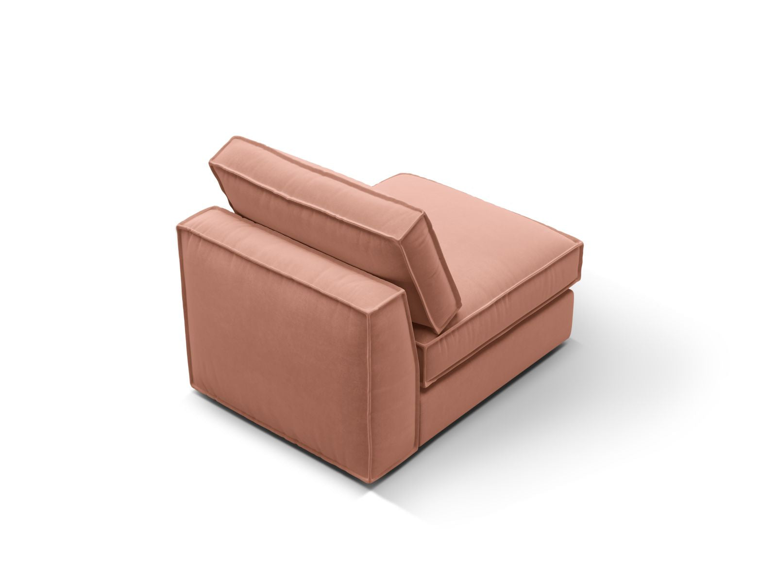 Stylisches, armfreies 1-Sitzer-Modul in lebhaftem Pink, ideal für individuelle und moderne Sofakombinationen.