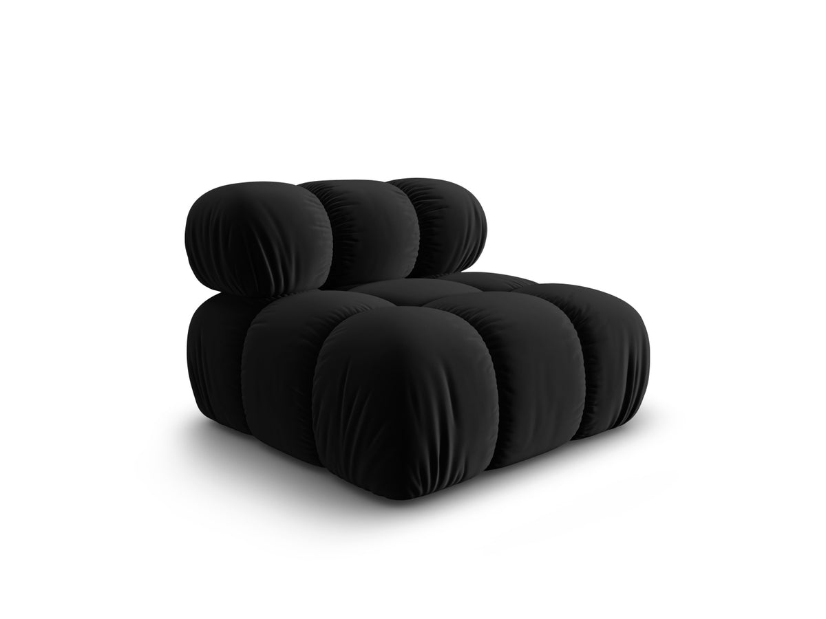 Bellis Velour Modul Armless 1 Sitzer in Black-Bluvel präsentiert im Onlineshop von KAQTU Design AG. Modulares Sofa ist von Micadoni