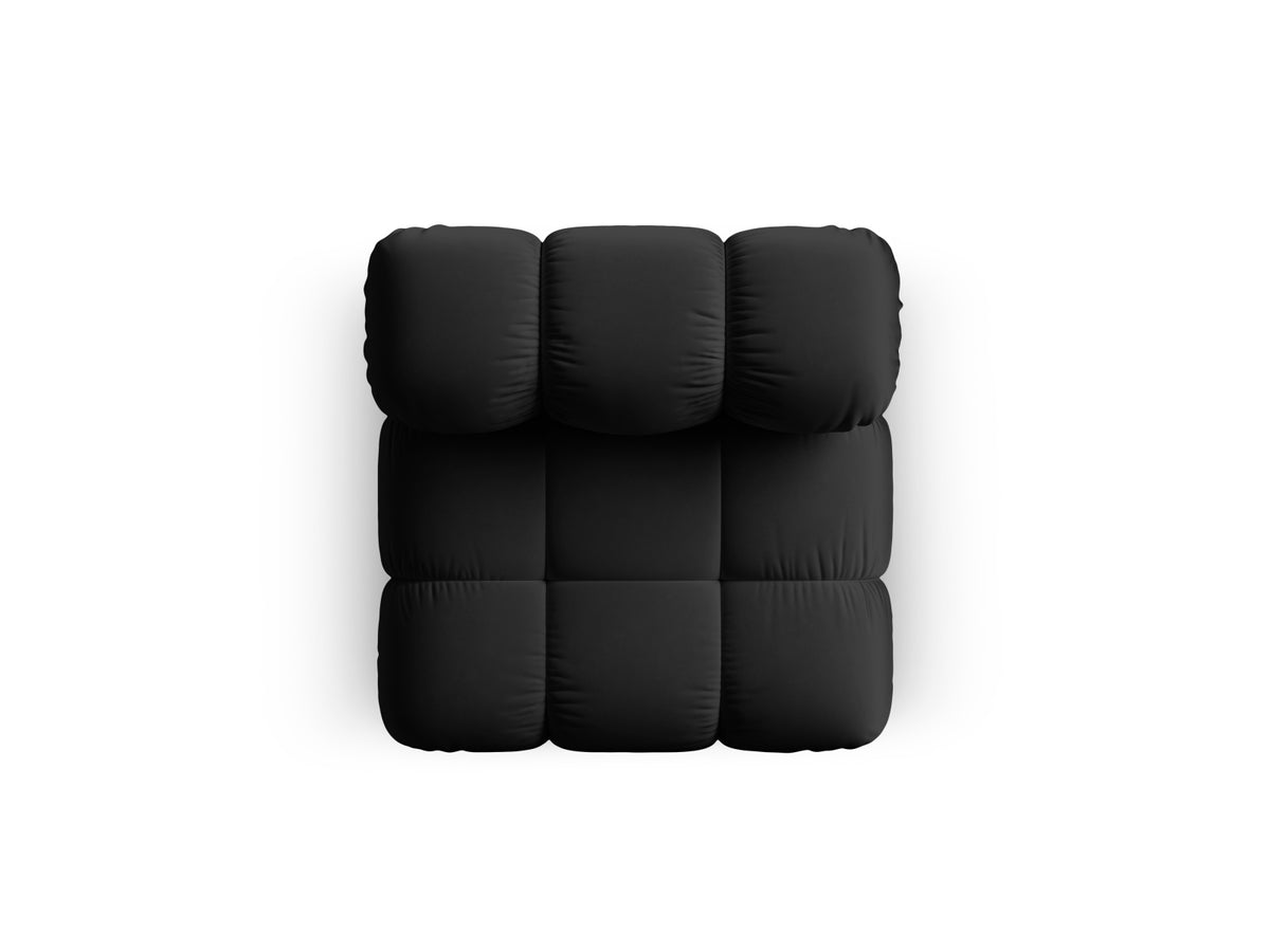 Bellis Velour Modul Armless 1 Sitzer in Black-Bluvel präsentiert im Onlineshop von KAQTU Design AG. Modulares Sofa ist von Micadoni